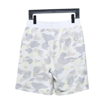 BAPE classic black and white camouflage shorts White 02