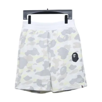 BAPE classic black and white camouflage shorts White 01