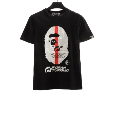 BAPE co-branded GRAN TURISMO ape head short sleeve black 01
