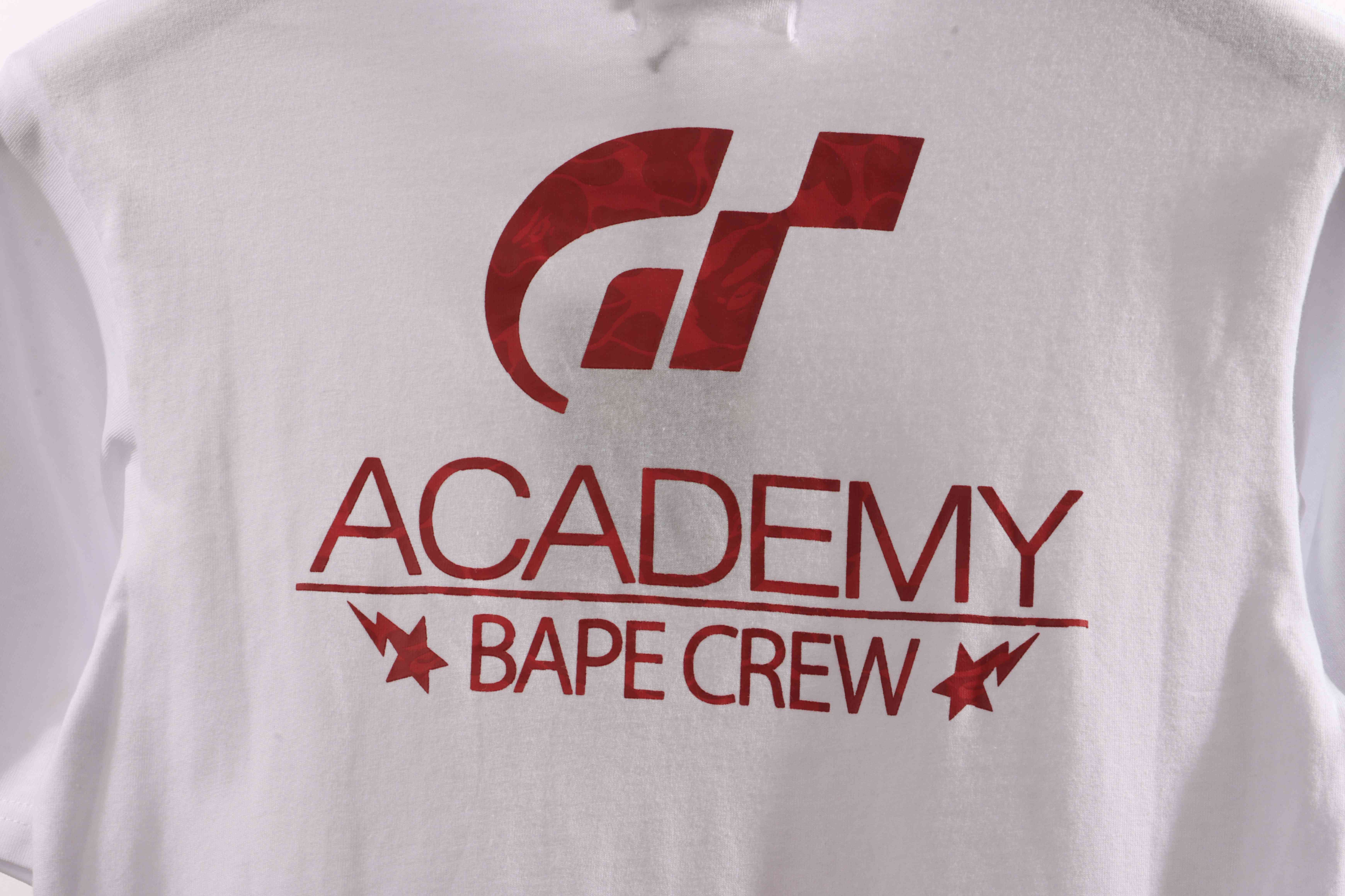 BAPE co-branded GRAN TURISMO ape head short sleeve white
