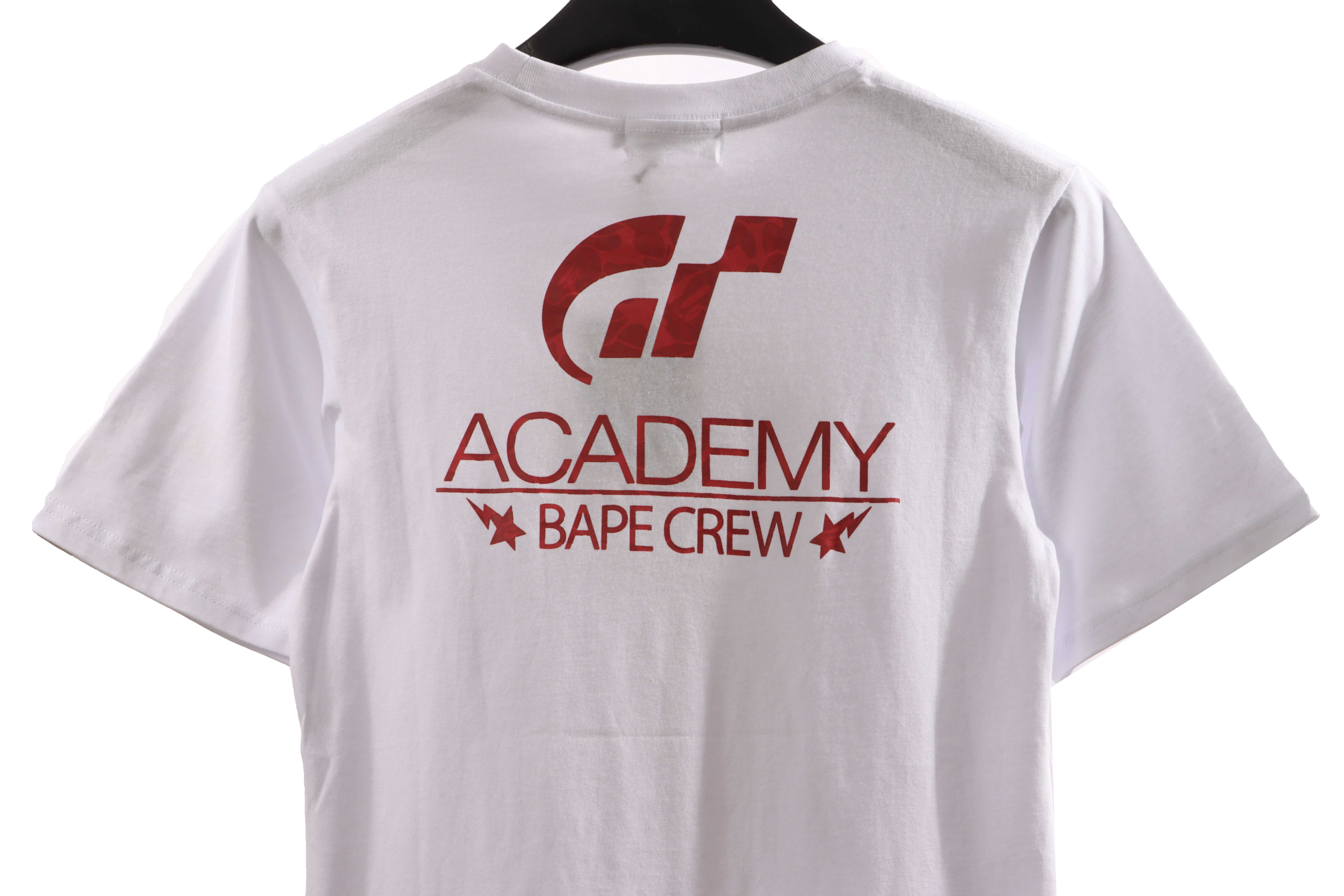 BAPE co-branded GRAN TURISMO ape head short sleeve white