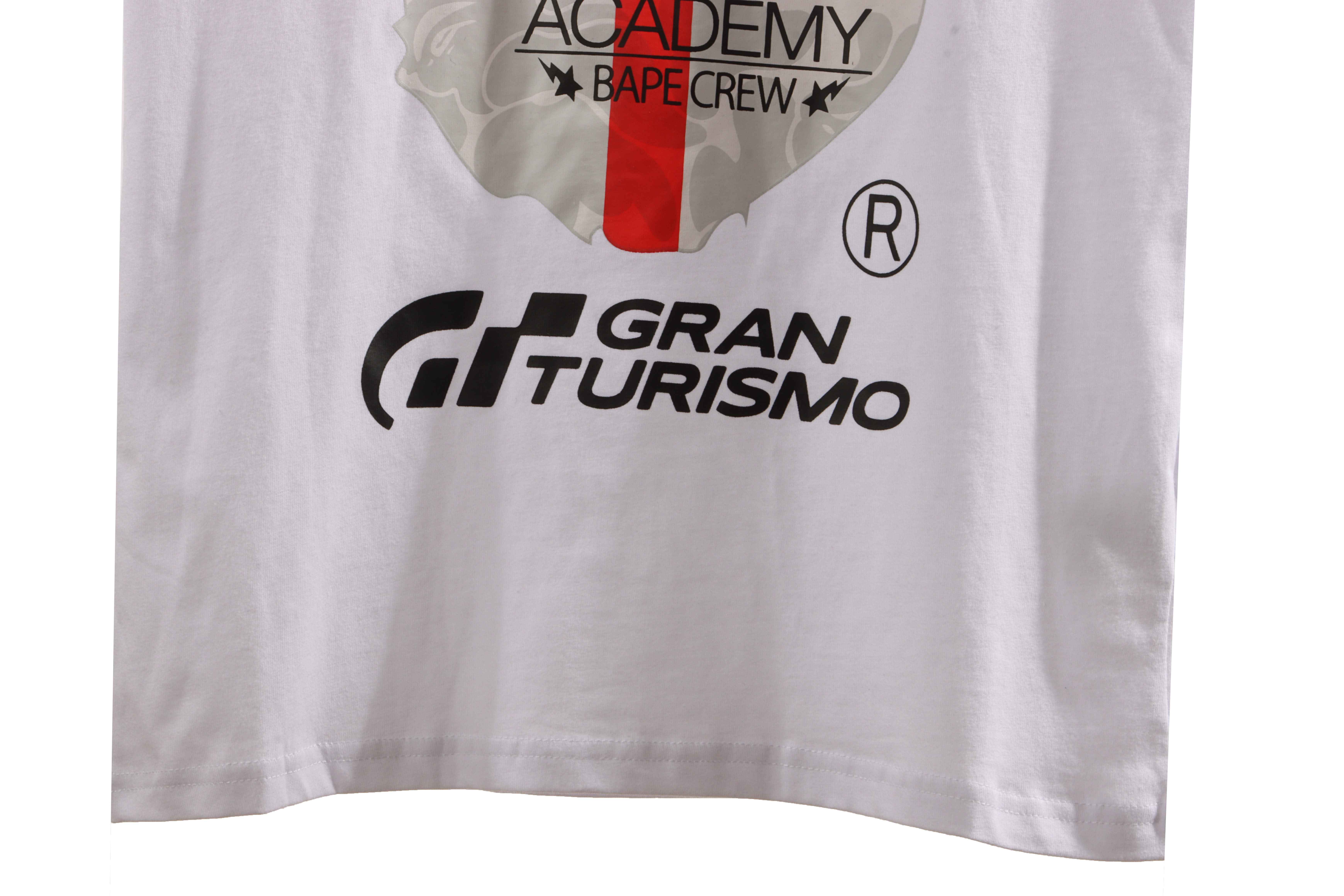 BAPE co-branded GRAN TURISMO ape head short sleeve white