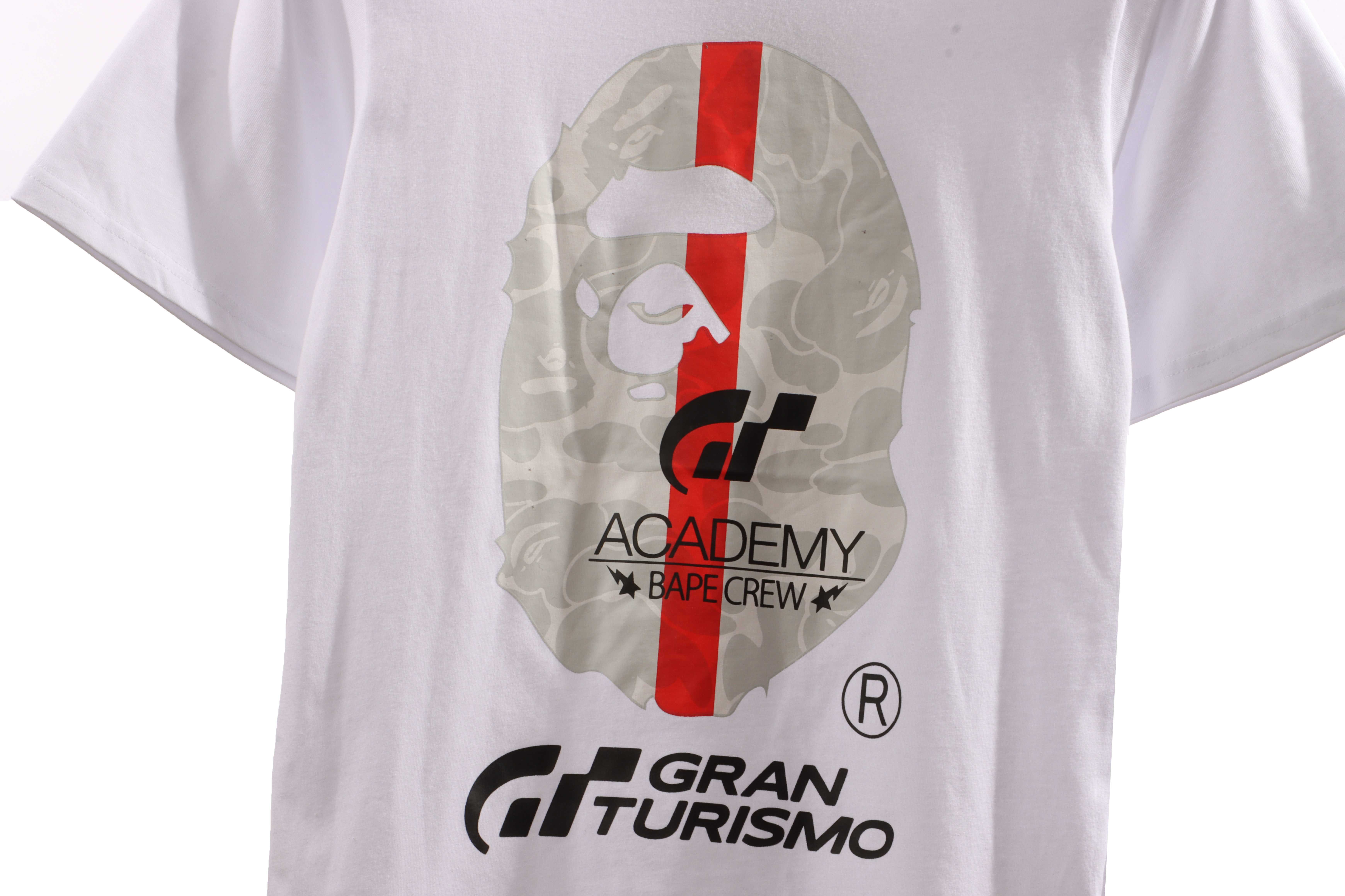 BAPE co-branded GRAN TURISMO ape head short sleeve white