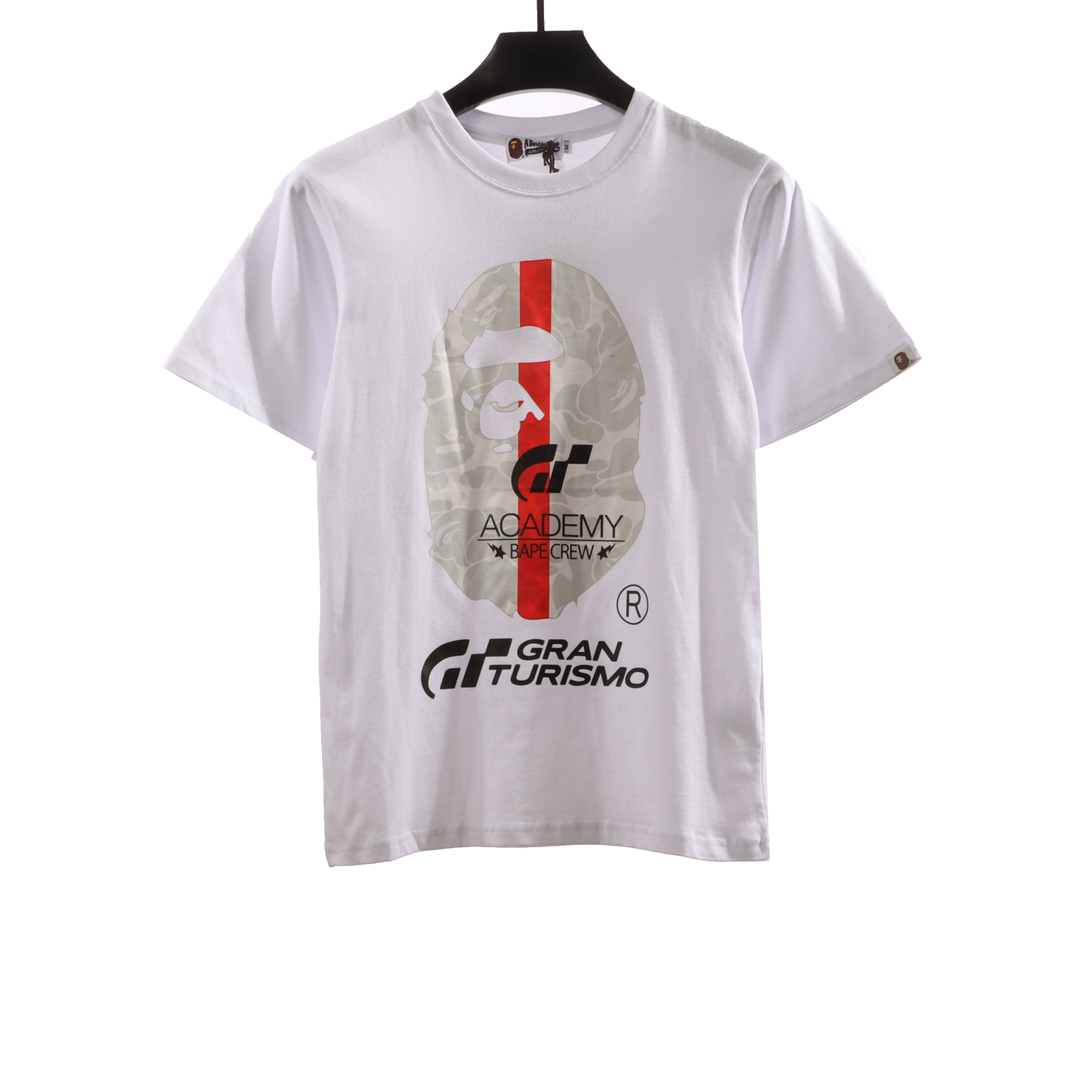 BAPE co-branded GRAN TURISMO ape head short sleeve white