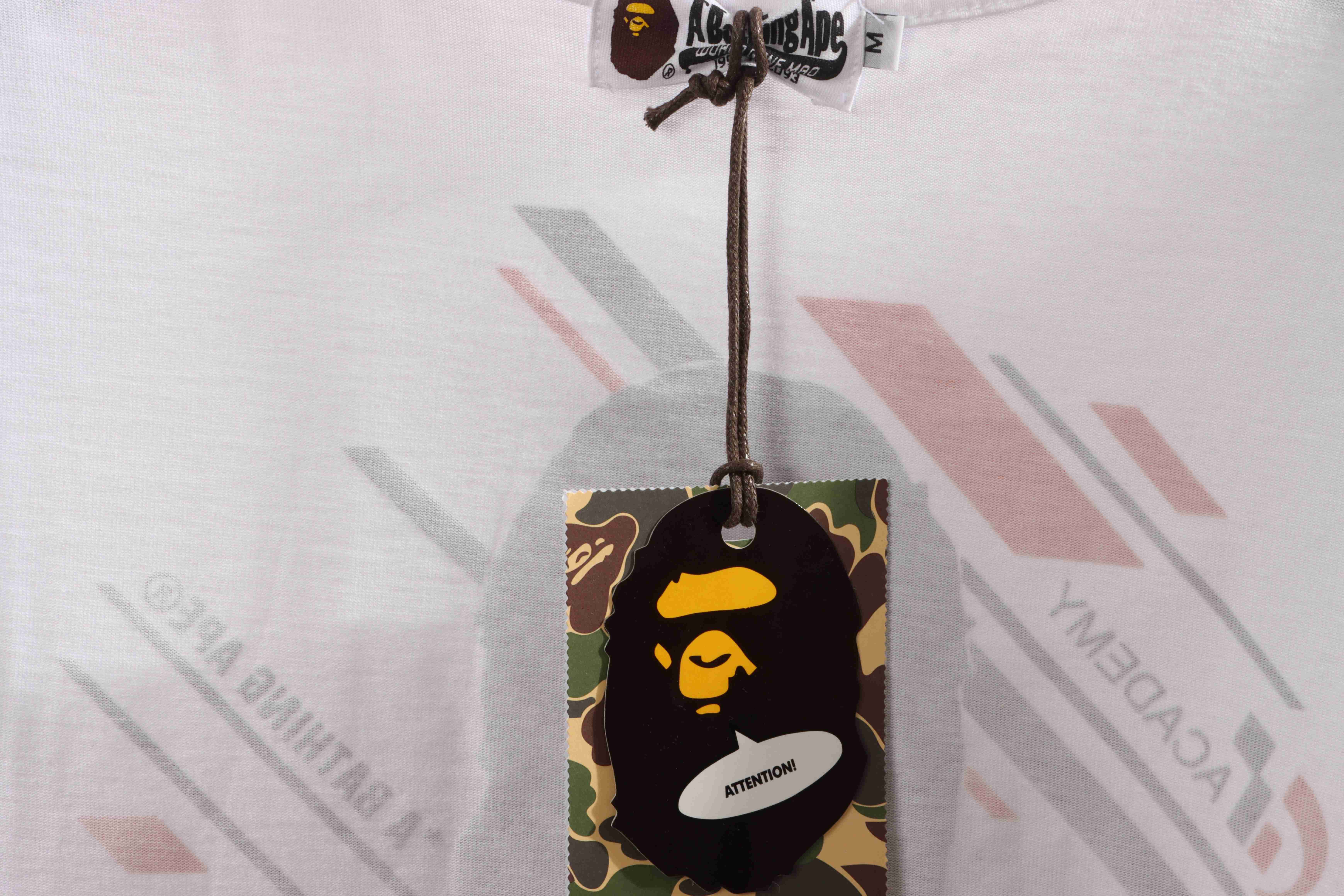 BAPE joint GT twill ape head short sleeve white