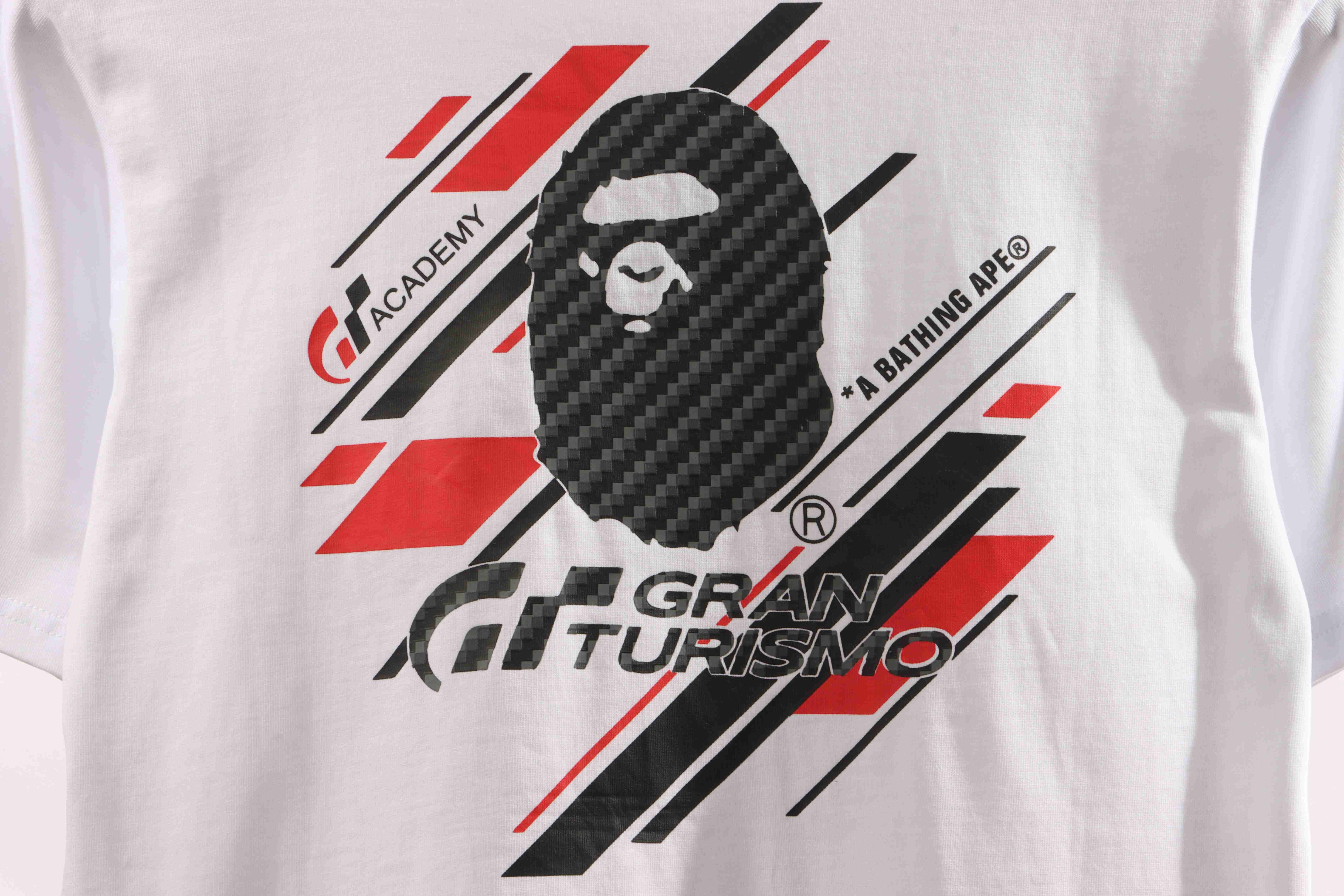 BAPE joint GT twill ape head short sleeve white