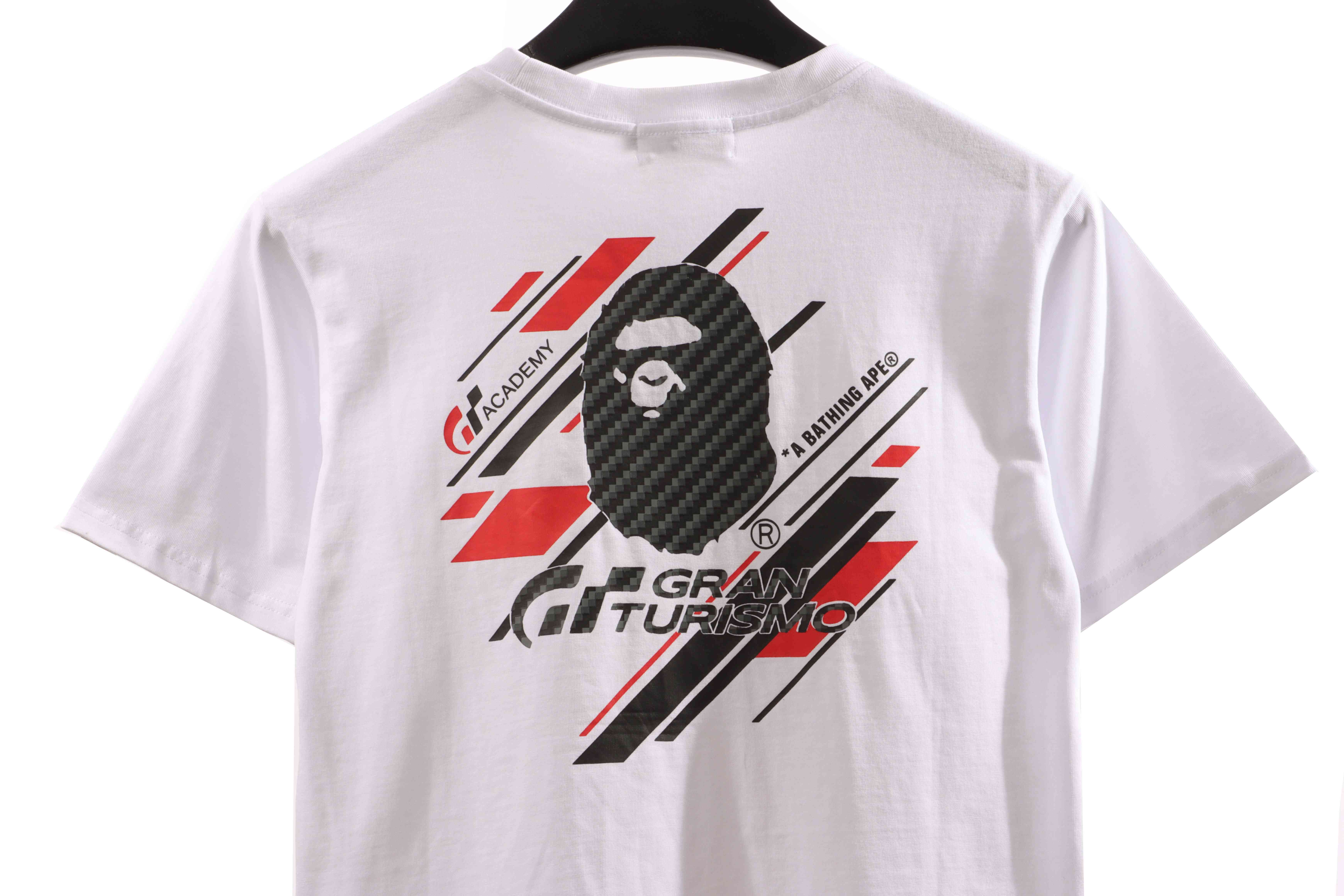 BAPE joint GT twill ape head short sleeve white