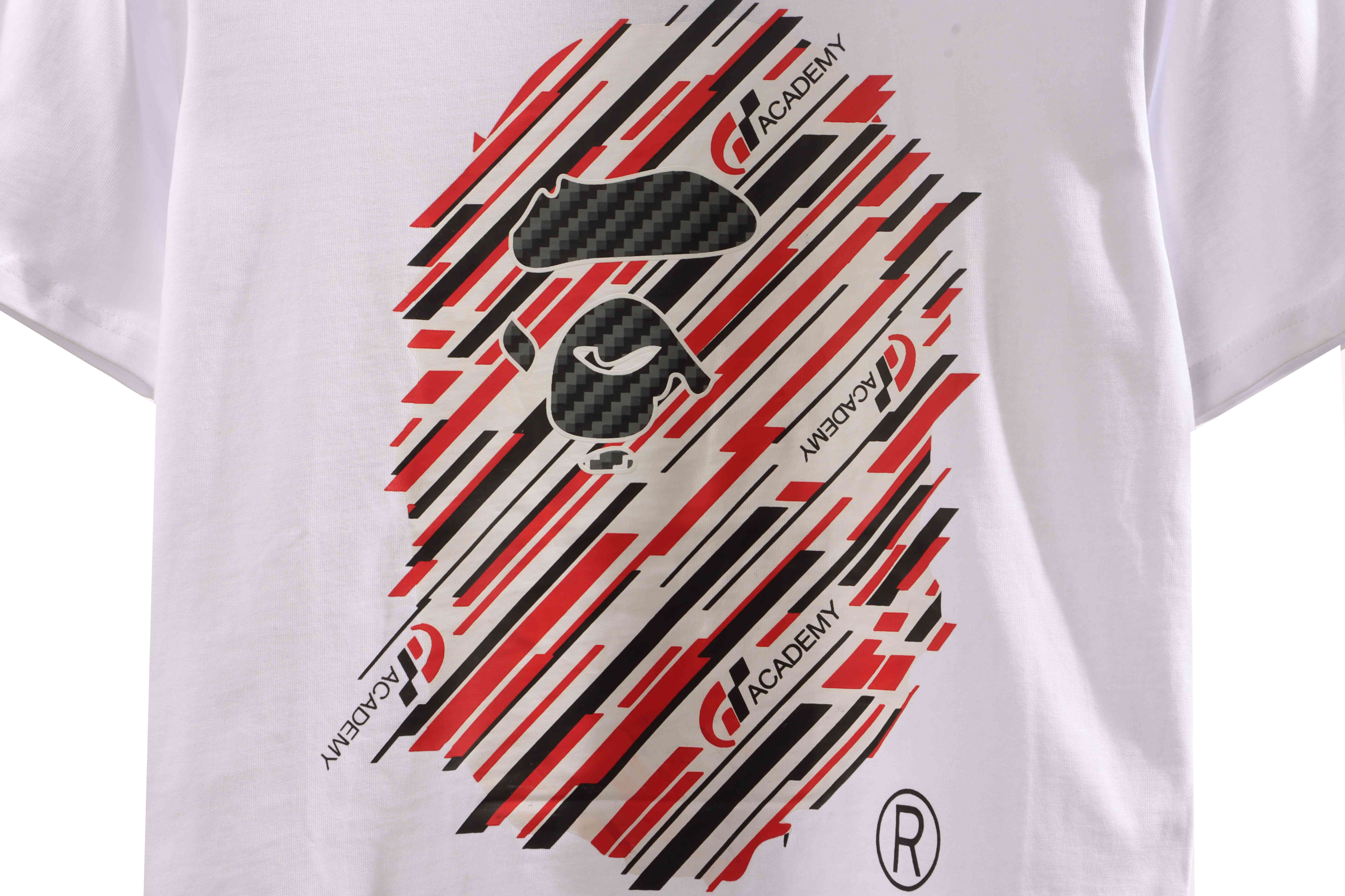 BAPE joint GT twill ape head short sleeve white