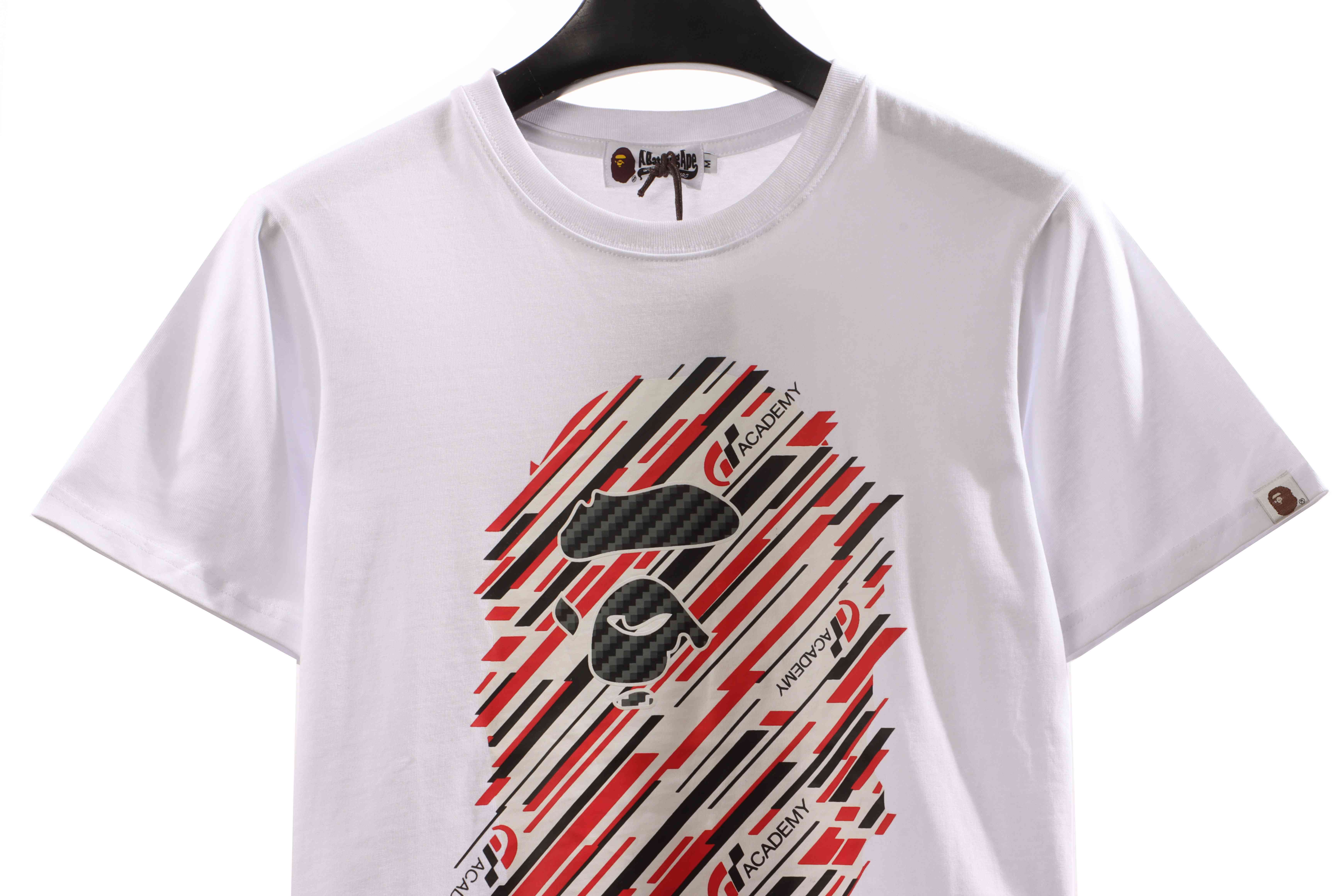 BAPE joint GT twill ape head short sleeve white