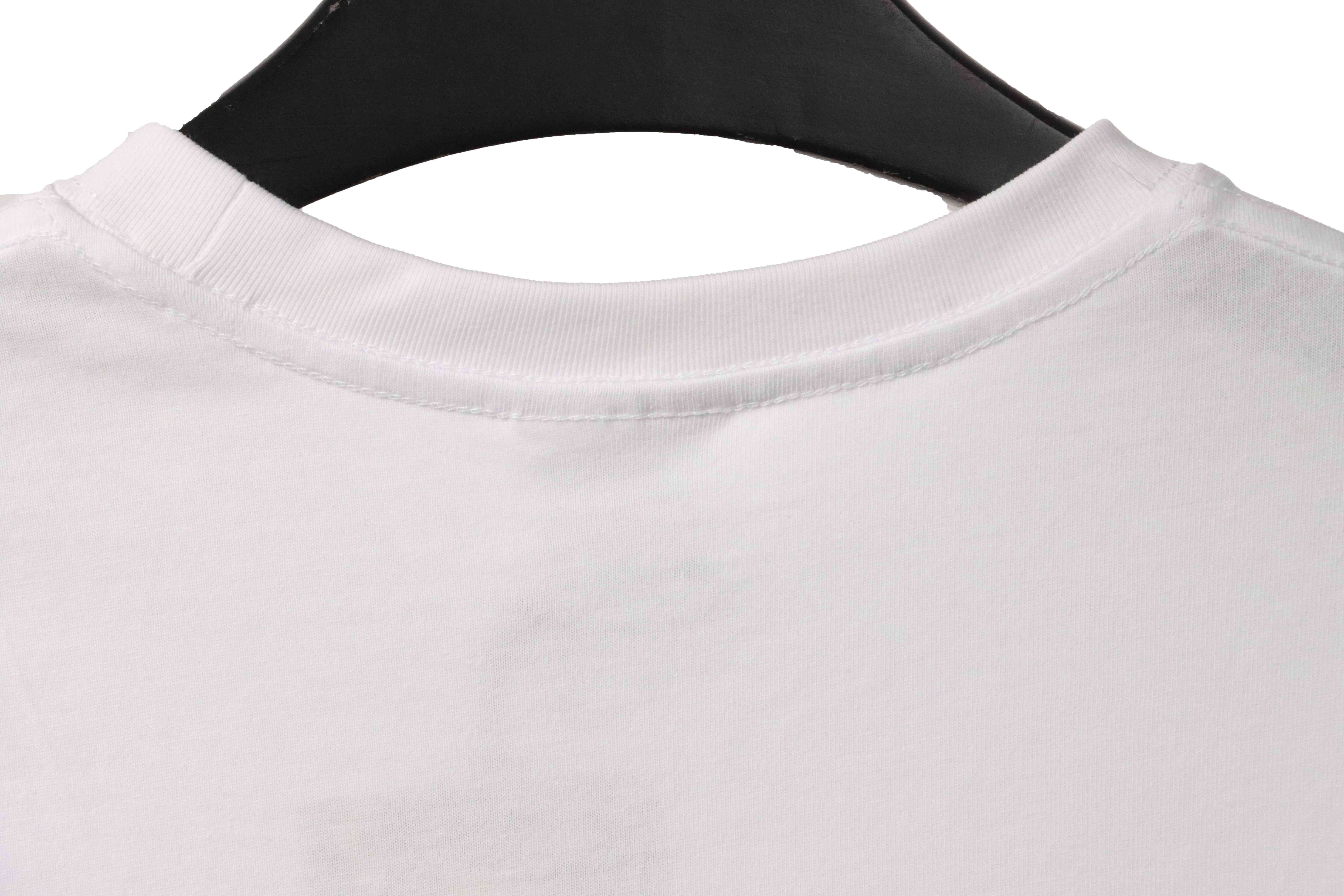 BAPE line drawing ape head short sleeve white