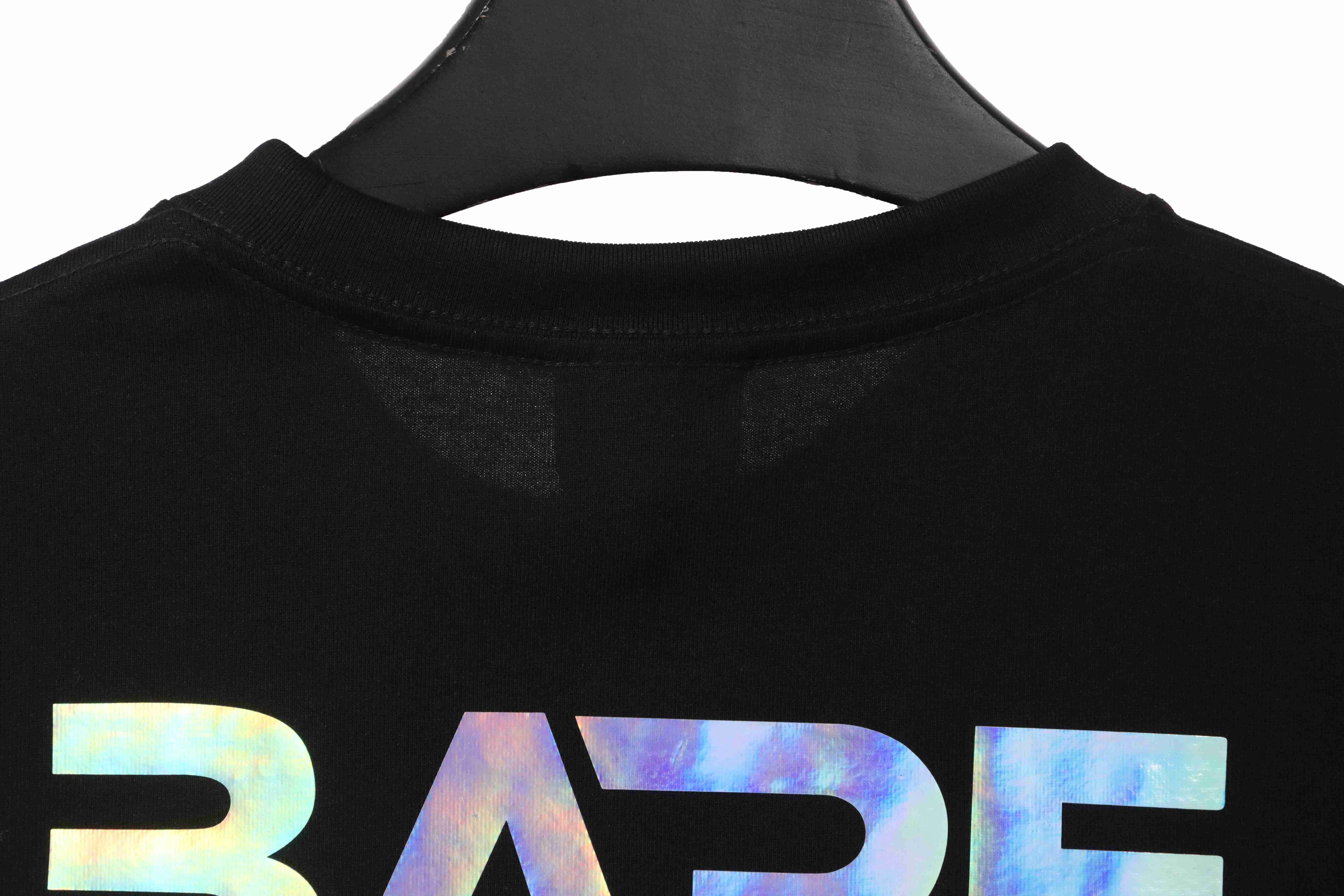 BAPE Moon UFO Laser Ape Head Short Sleeve Black