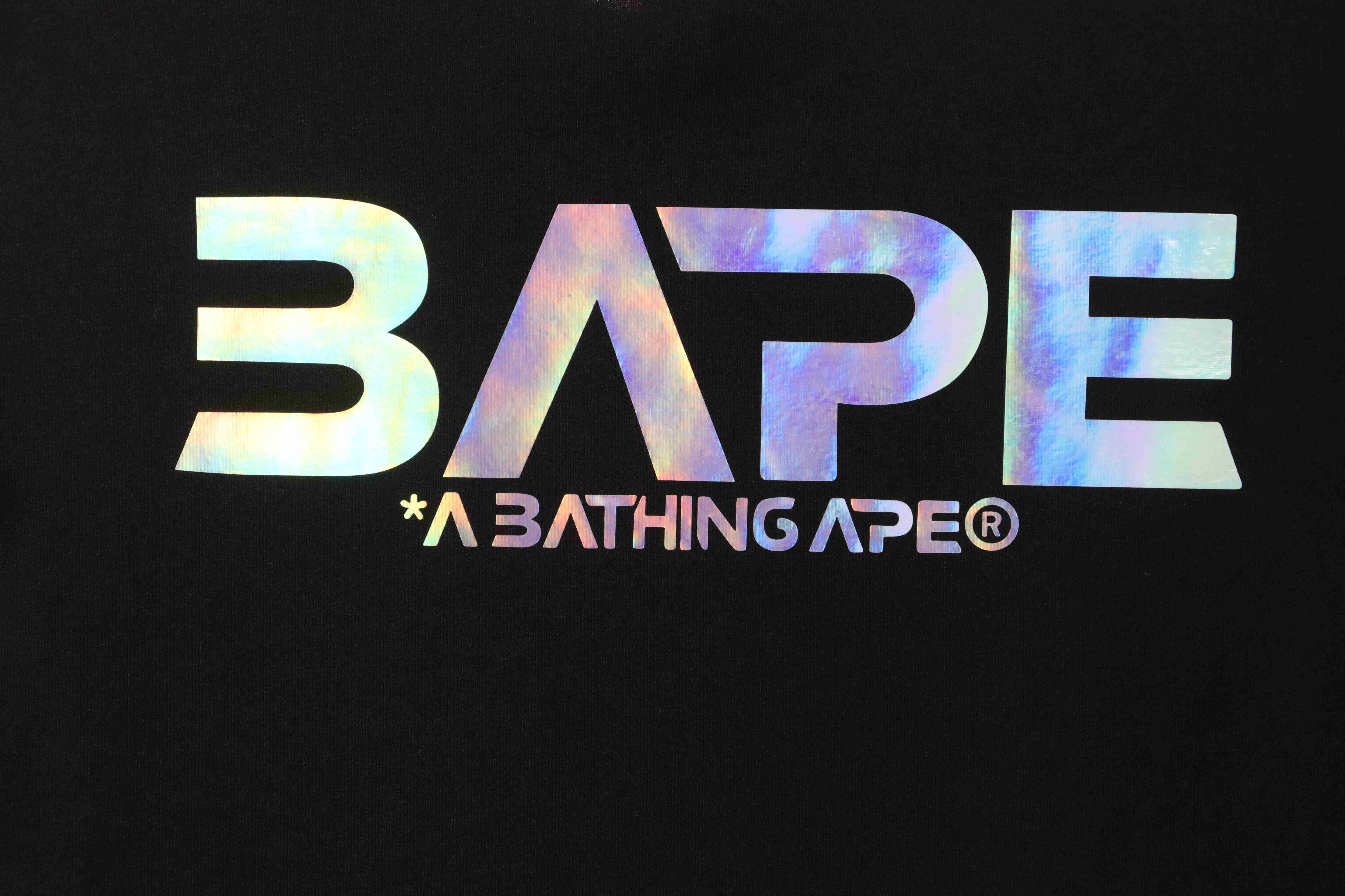 BAPE Moon UFO Laser Ape Head Short Sleeve Black