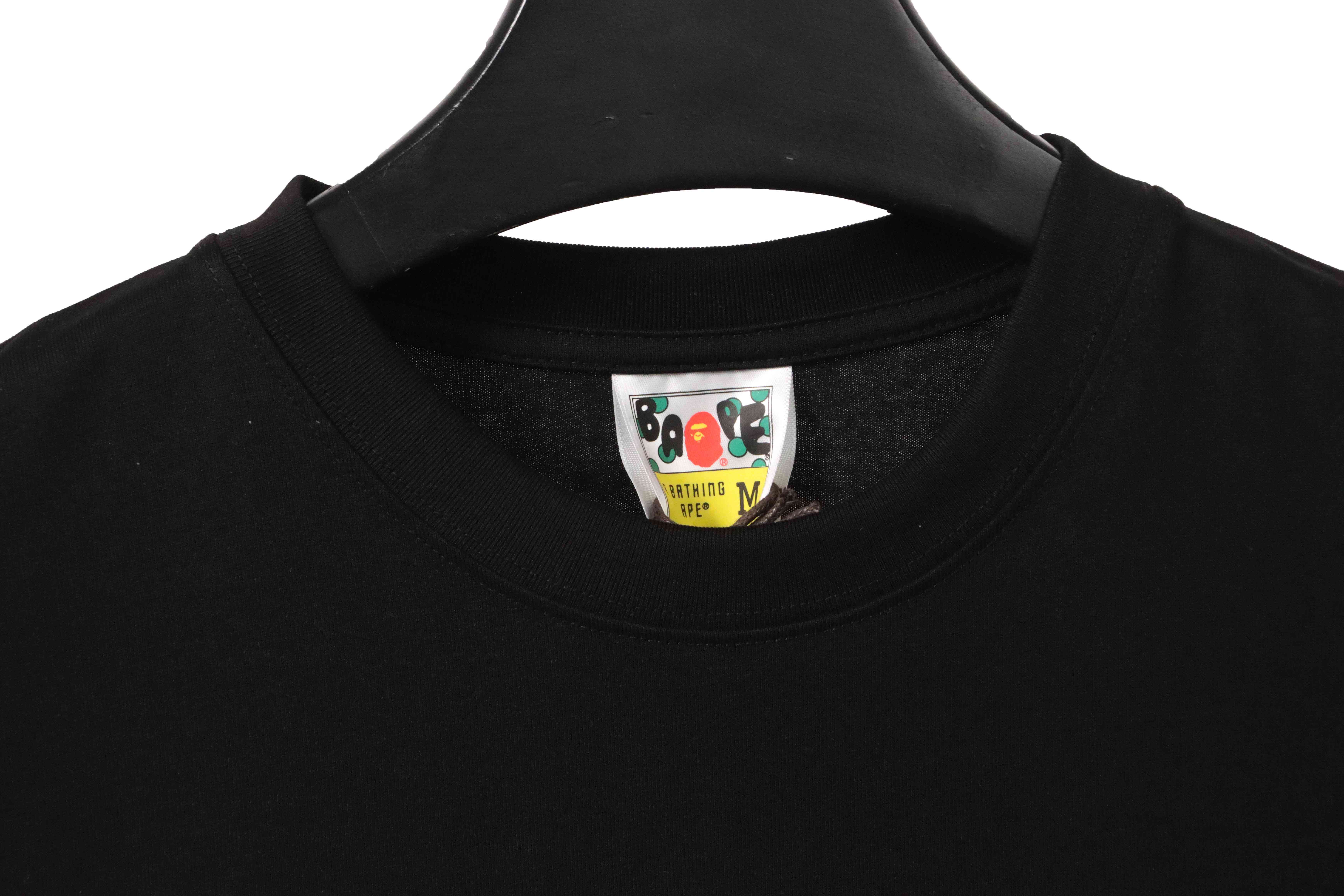 BAPE Moon UFO Laser Ape Head Short Sleeve Black