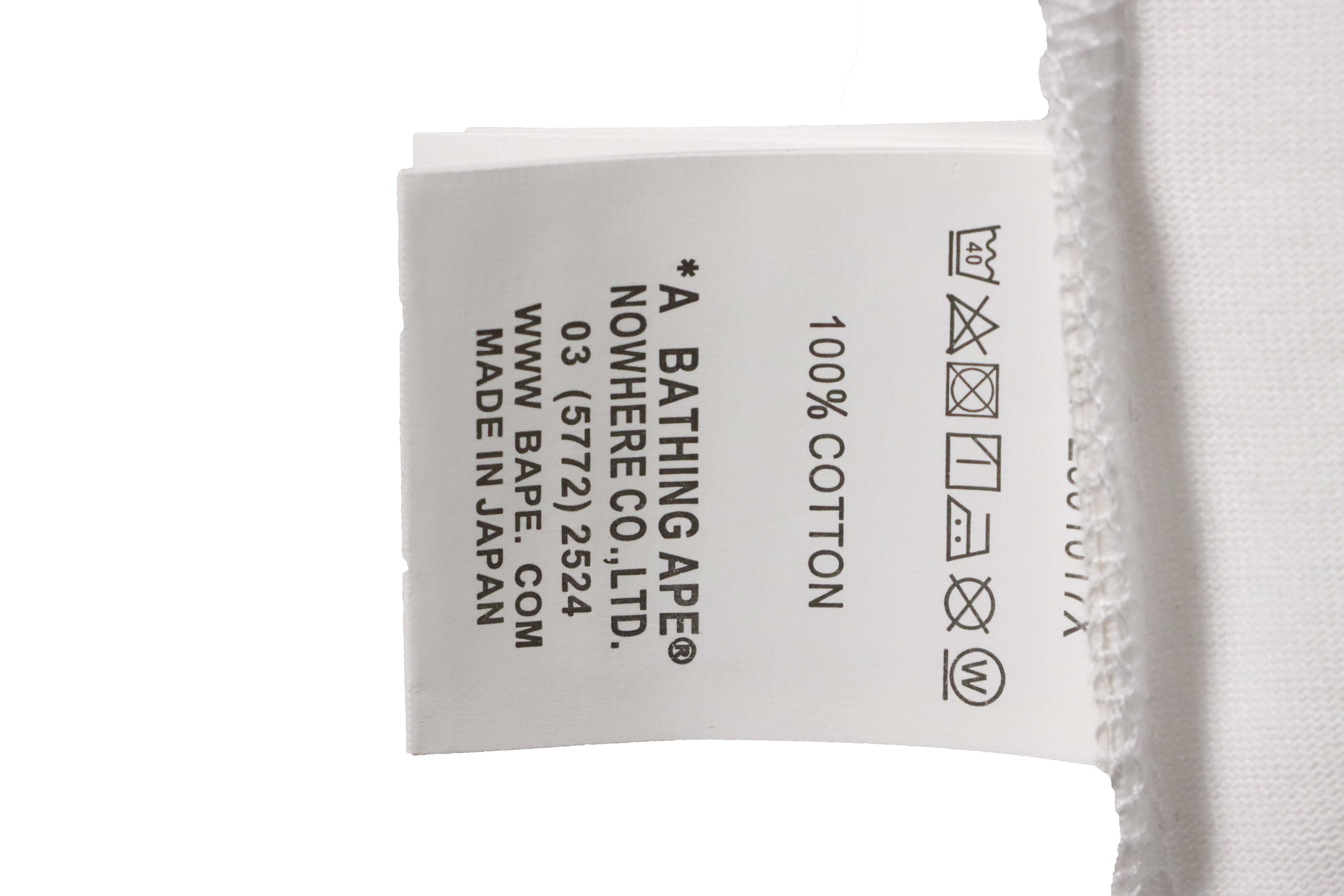 BAPE Moon UFO Laser Ape Head Short Sleeve White