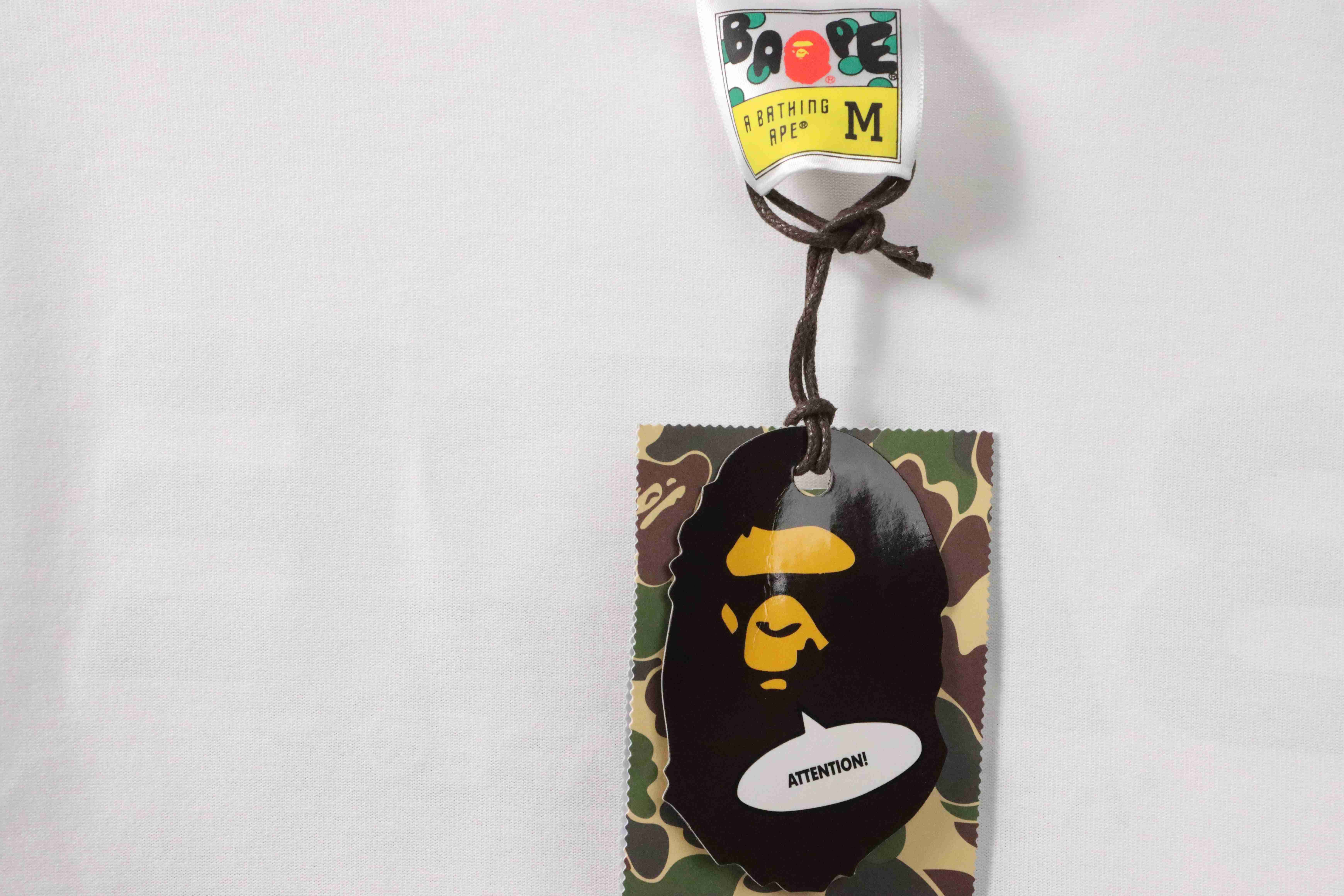 BAPE Moon UFO Laser Ape Head Short Sleeve White