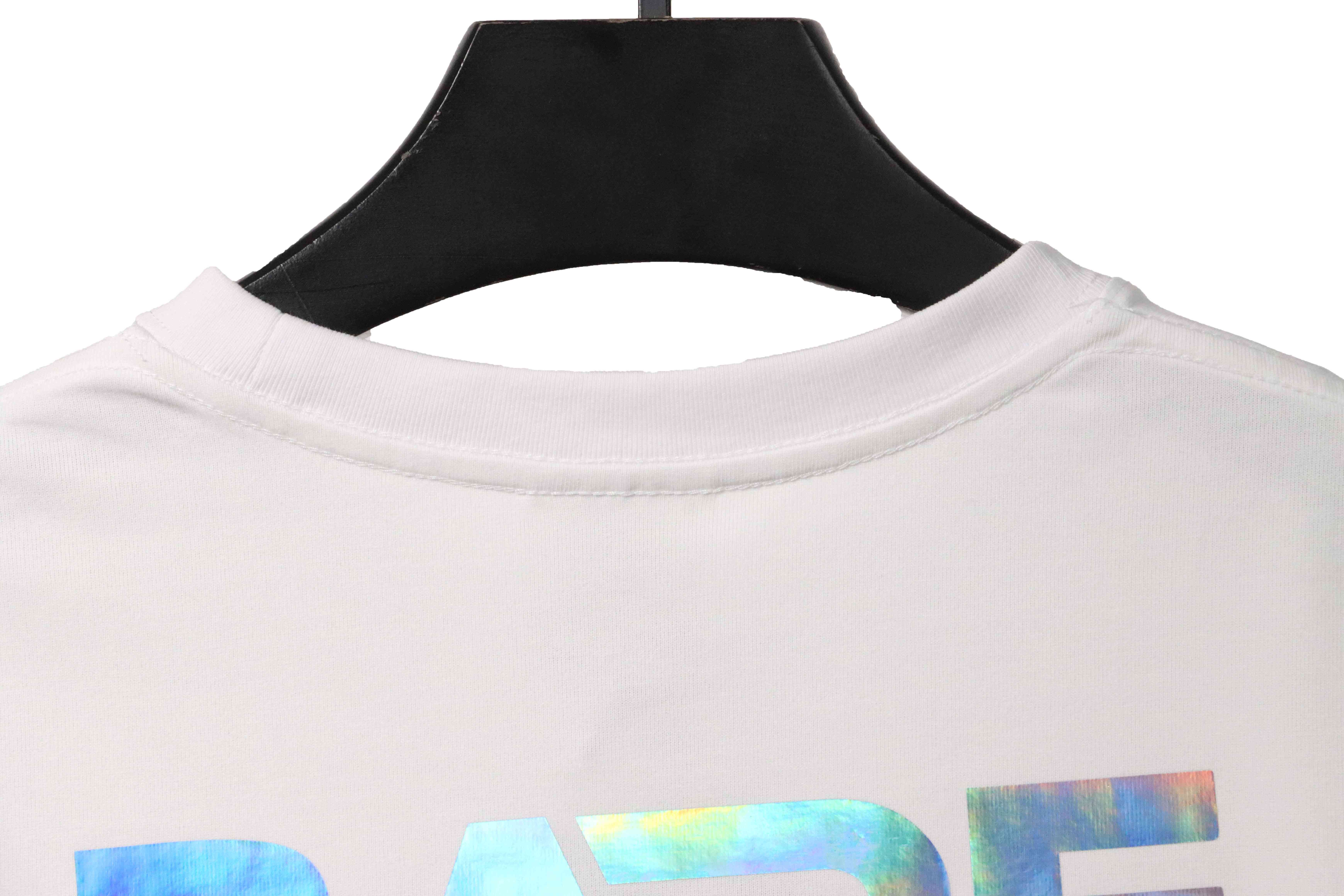 BAPE Moon UFO Laser Ape Head Short Sleeve White