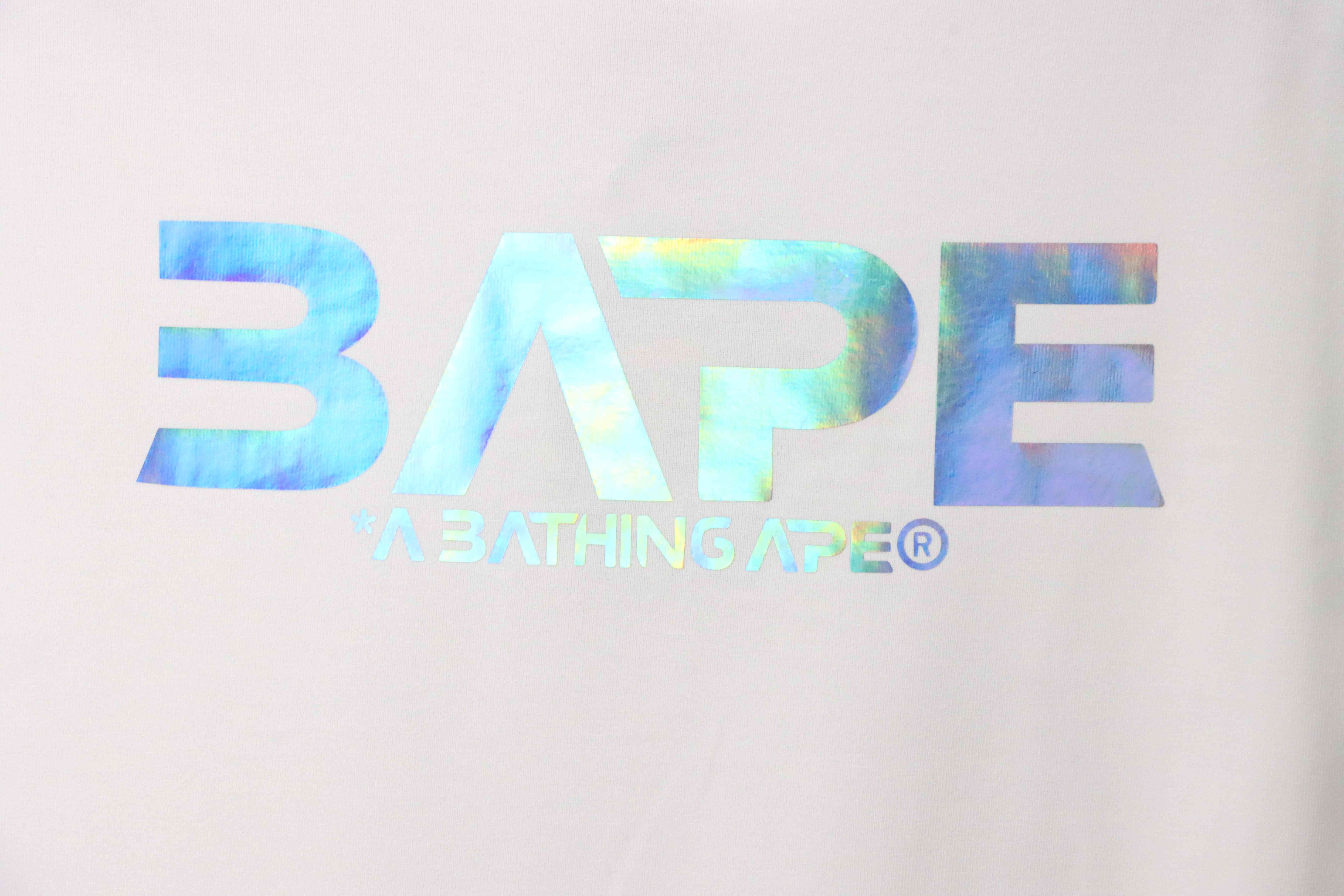 BAPE Moon UFO Laser Ape Head Short Sleeve White
