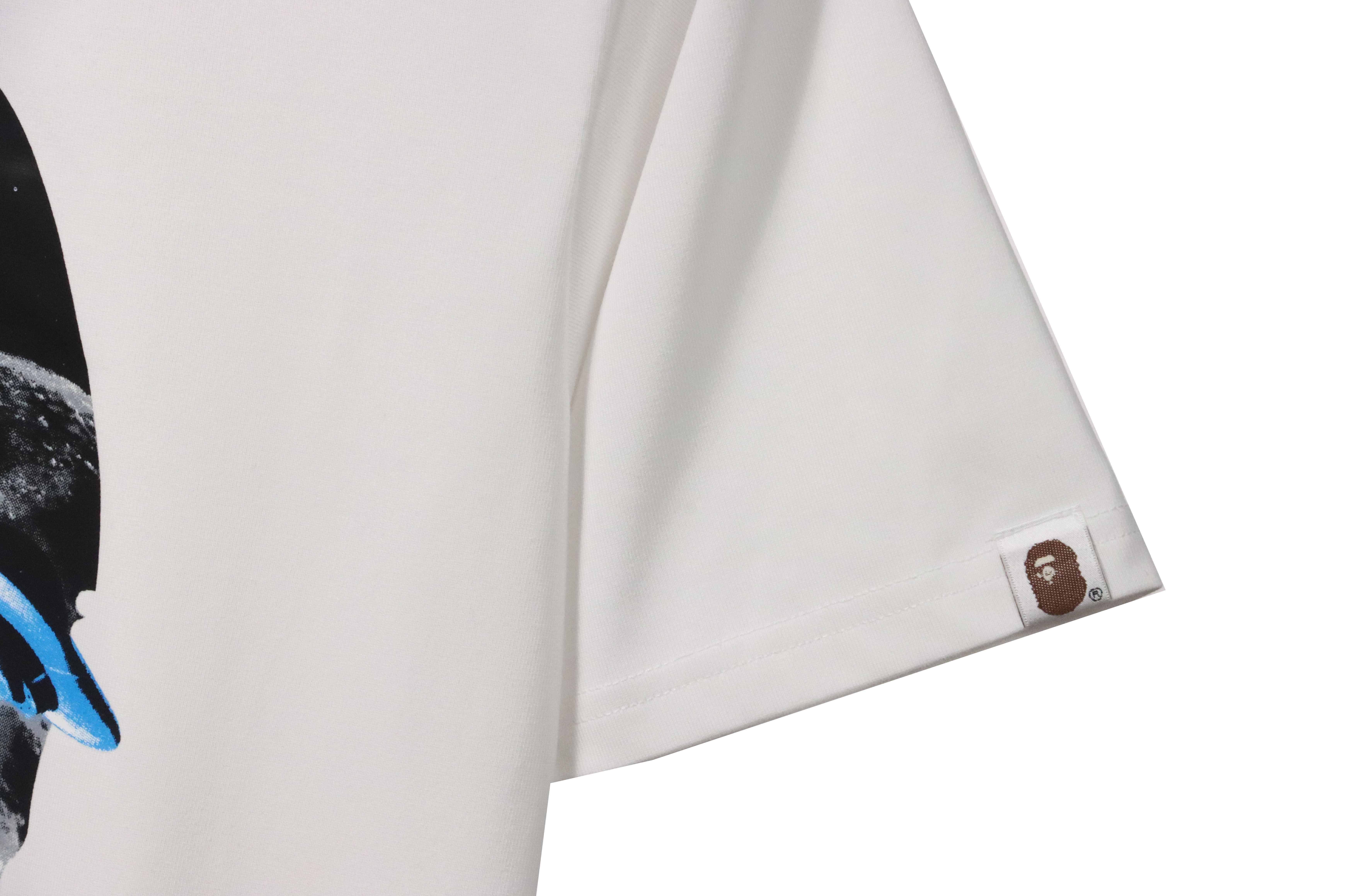 BAPE Moon UFO Laser Ape Head Short Sleeve White