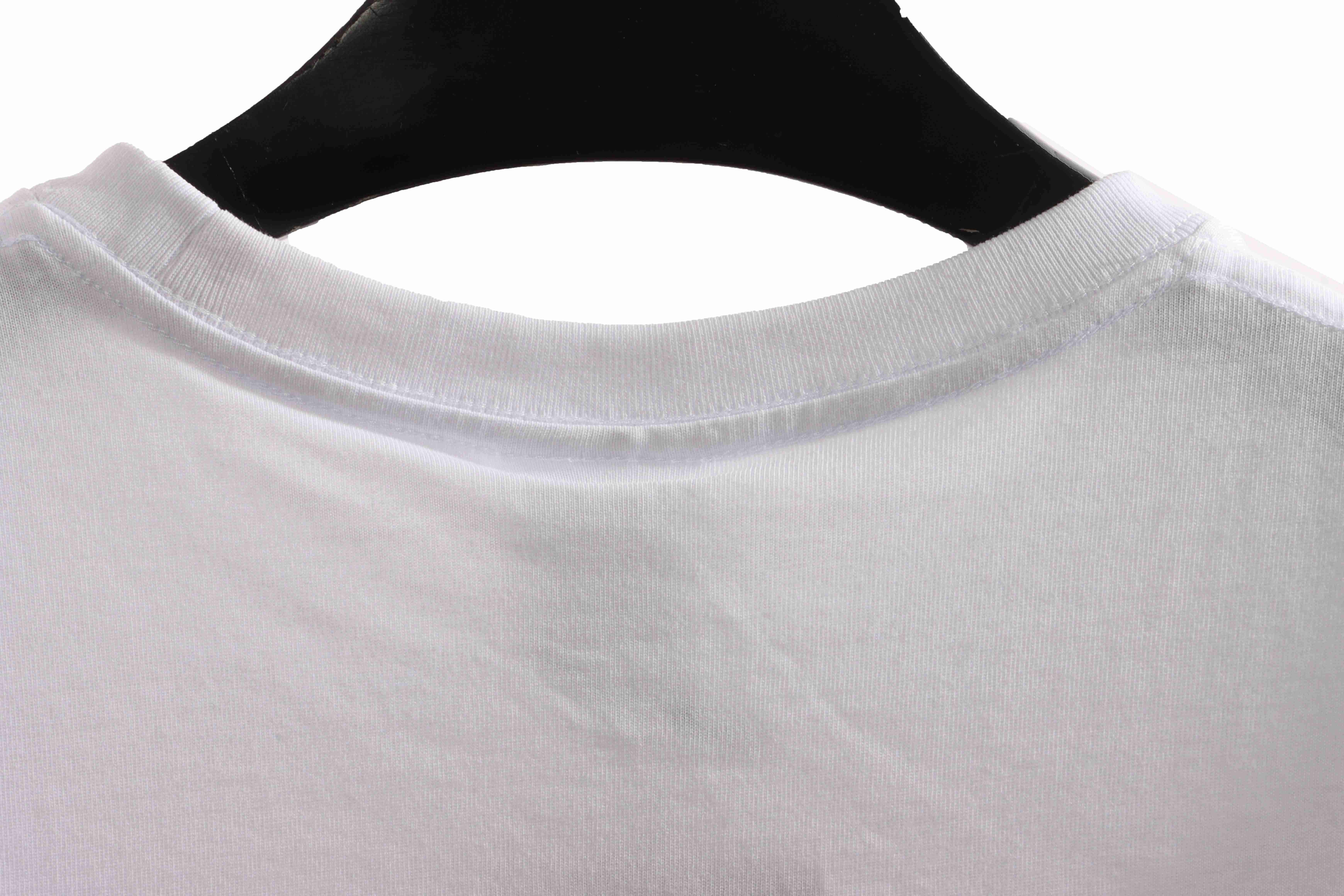 BAPE patchwork contrast ape head short-sleeved white