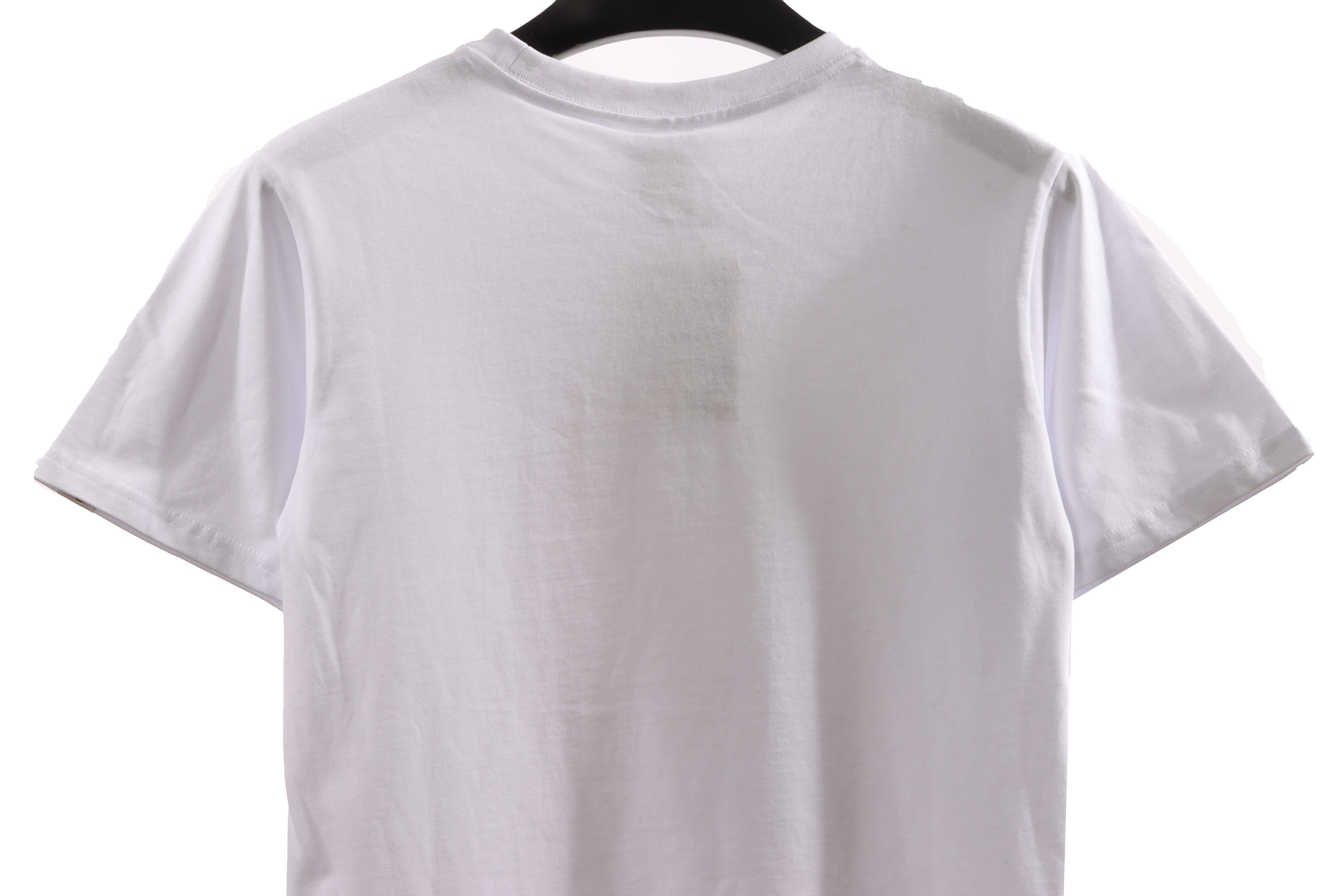 BAPE patchwork contrast ape head short-sleeved white