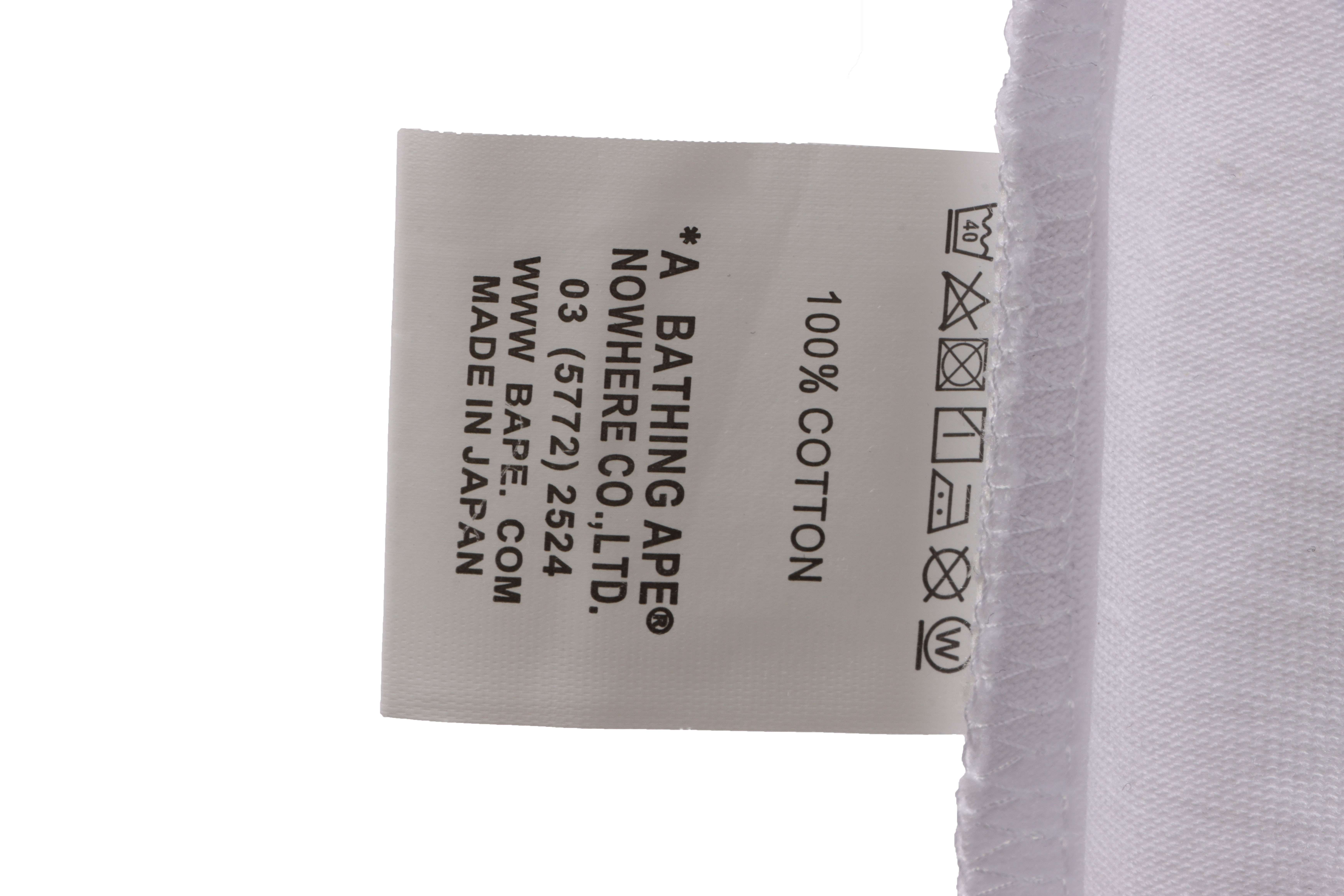 BAPE patchwork contrast ape head short-sleeved white