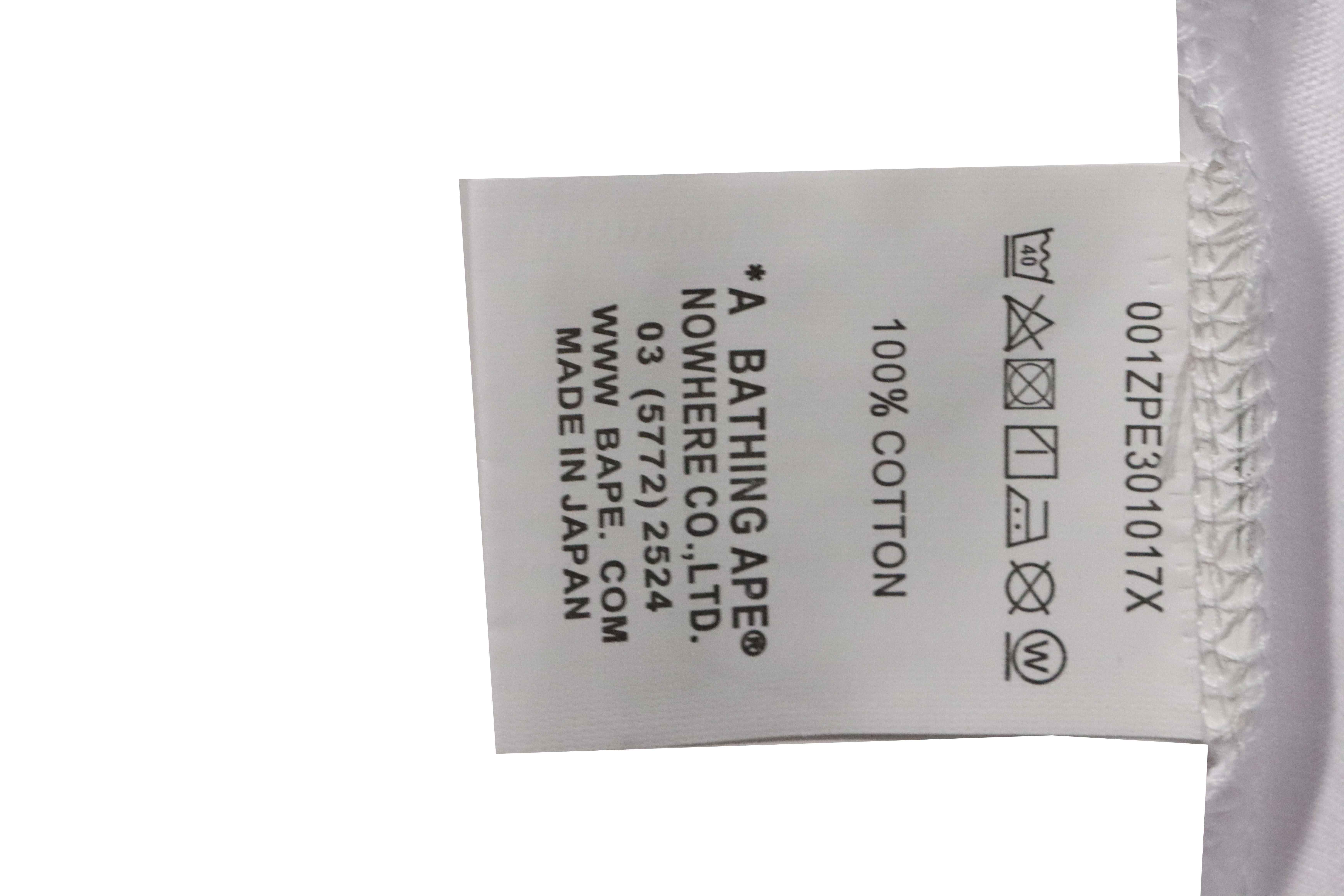 BAPE Union co-branded ape head short sleeve white