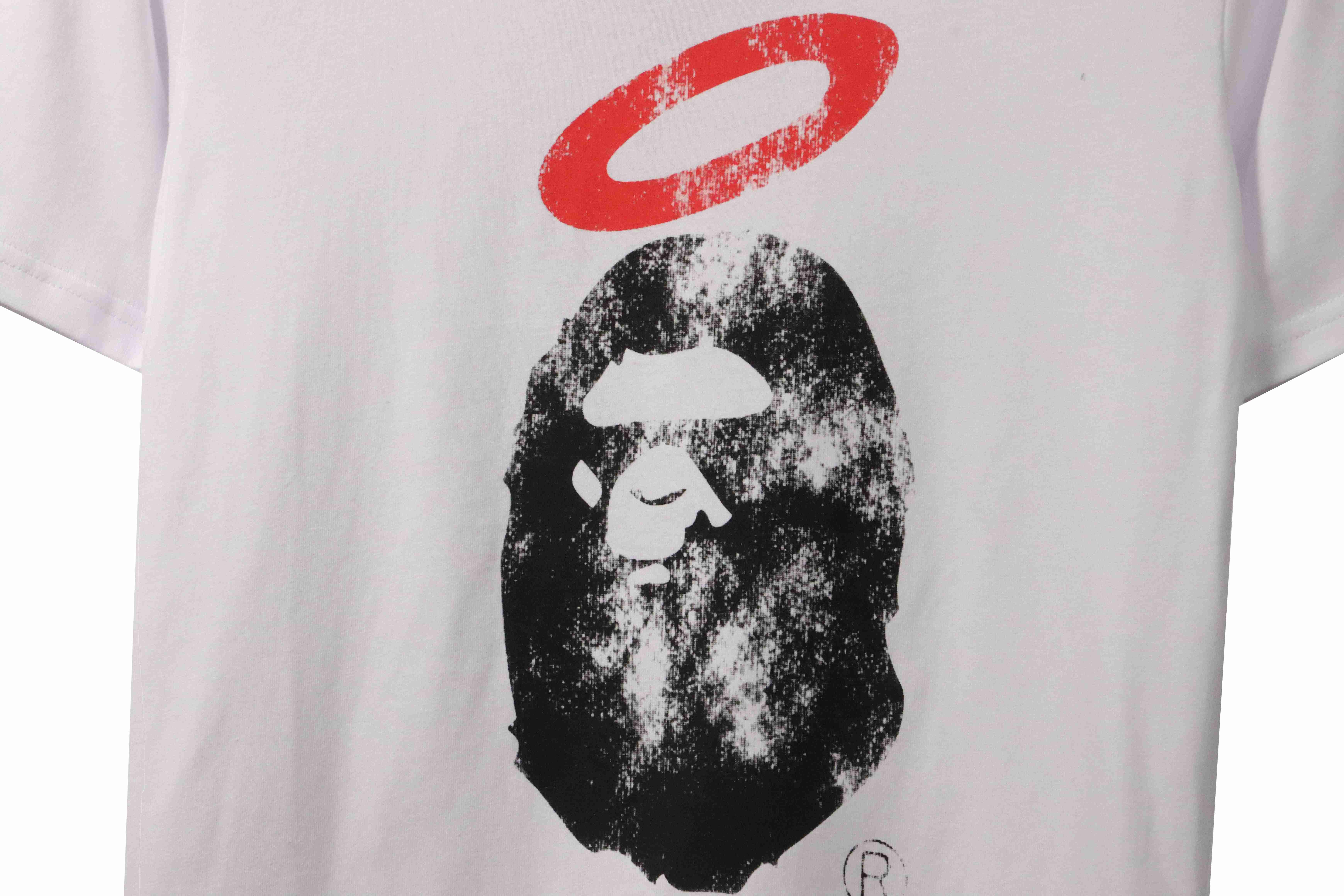 BAPE Union co-branded ape head short sleeve white