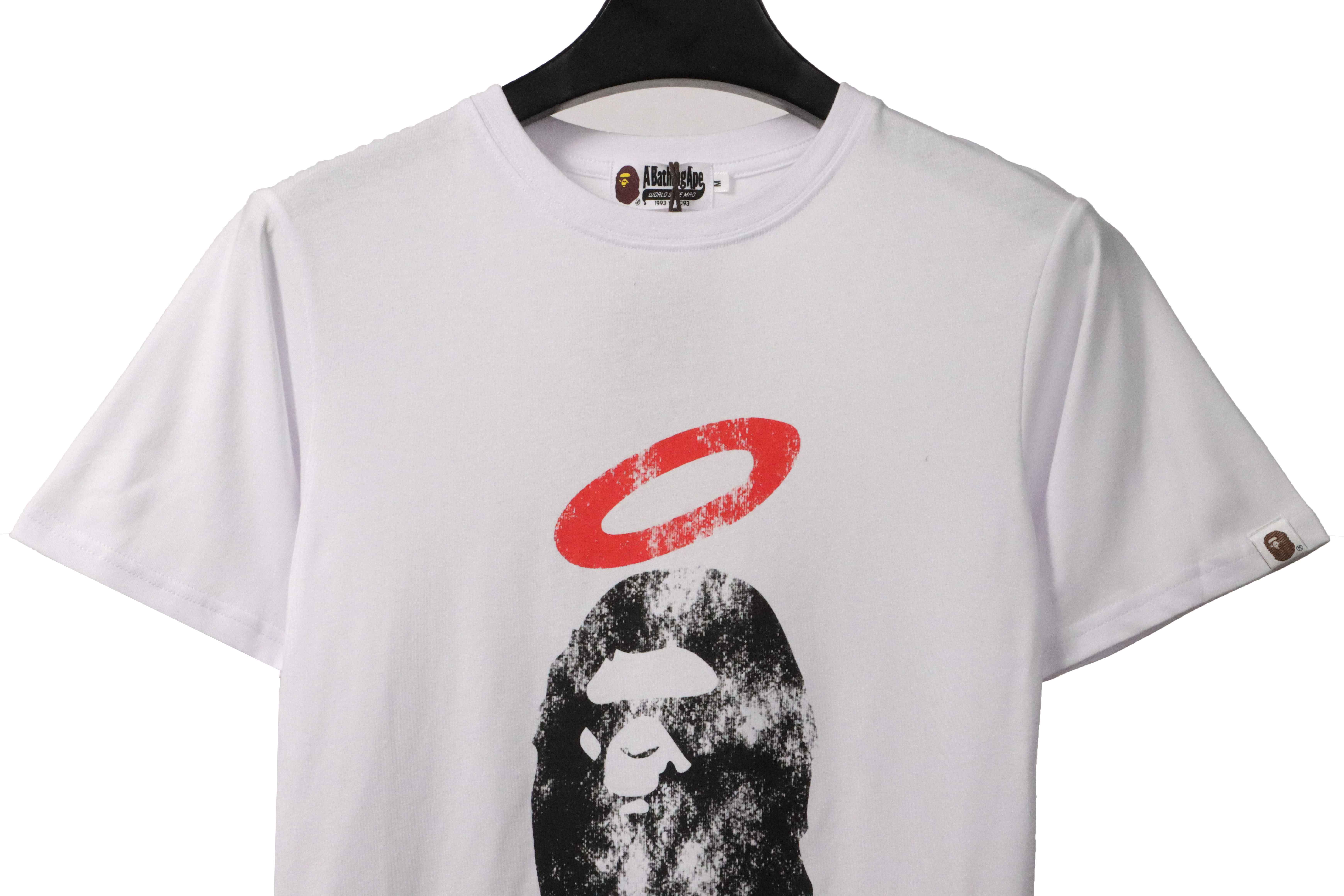 BAPE Union co-branded ape head short sleeve white