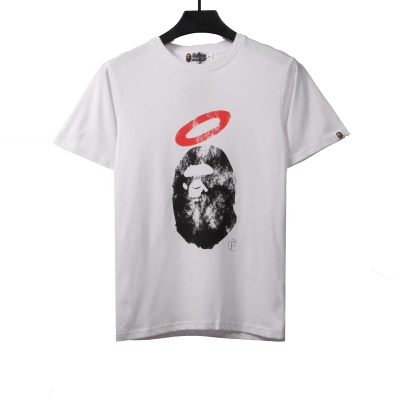 BAPE Union co-branded ape head short sleeve white 01