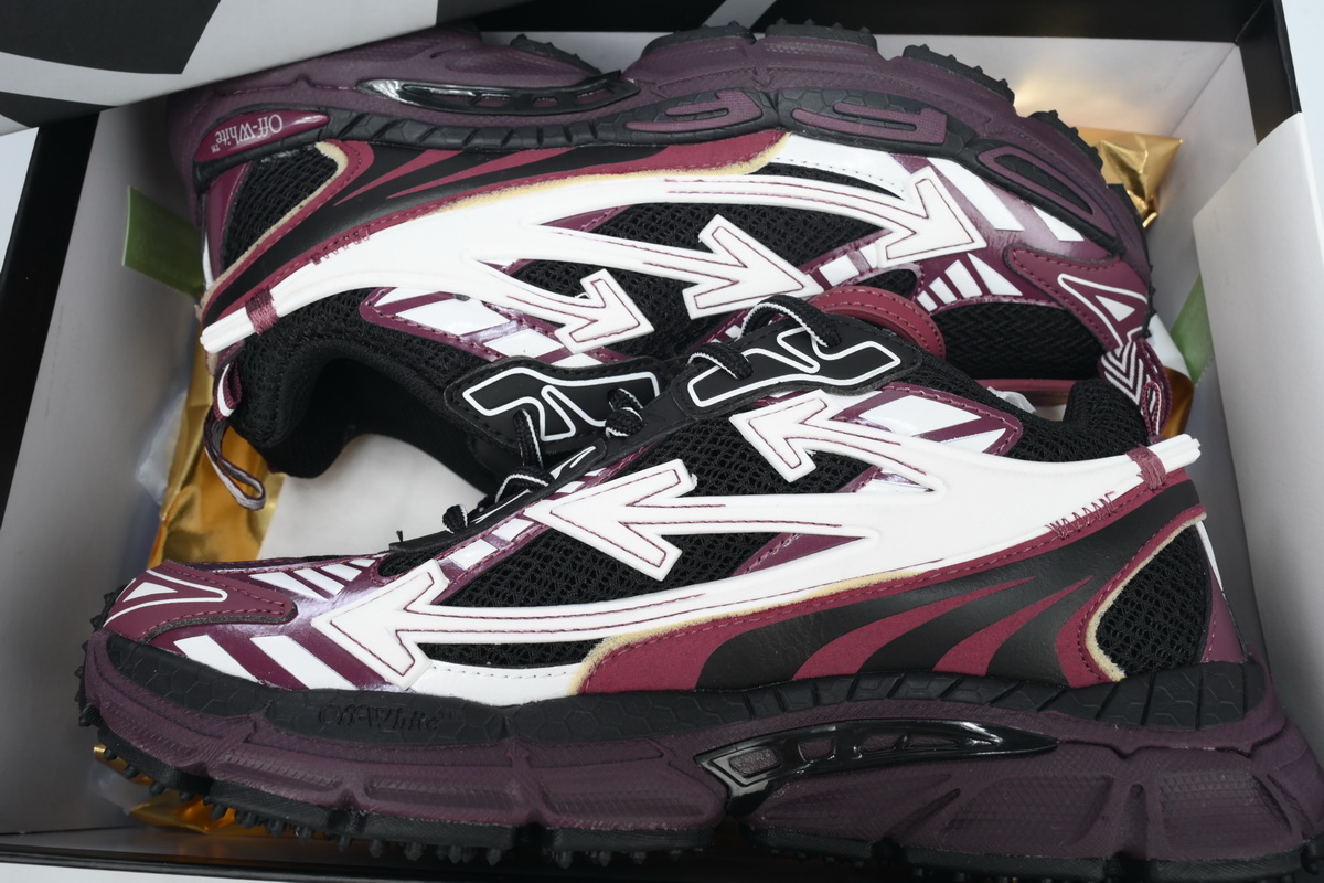 Off White Be Right Back Sneakers Black Purple Red OMIA295F24 FAB00 10012