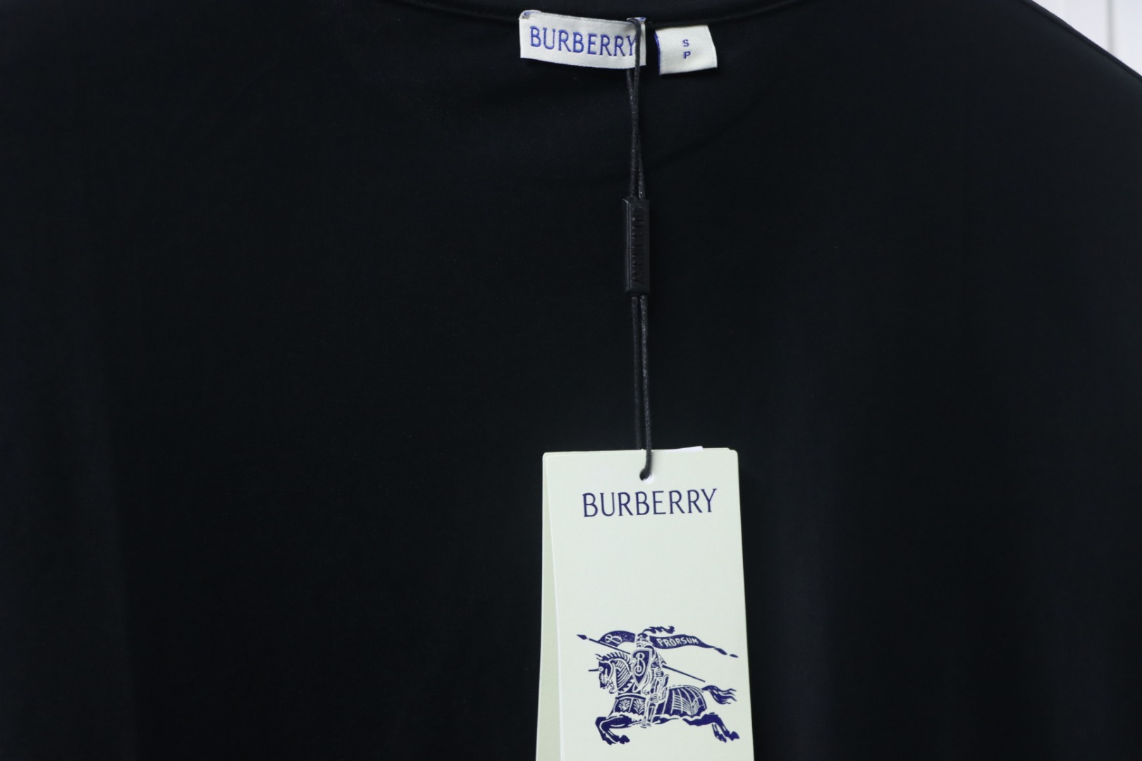 Burberry 25ss Warhorse Toothbrush Embroidery and Ink Splash Print Short Sleeve T-shirt Black