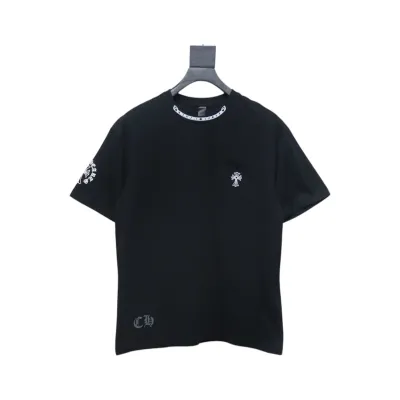 Chrome Hearts Neckline Sanskrit Short Sleeve (Black) 01