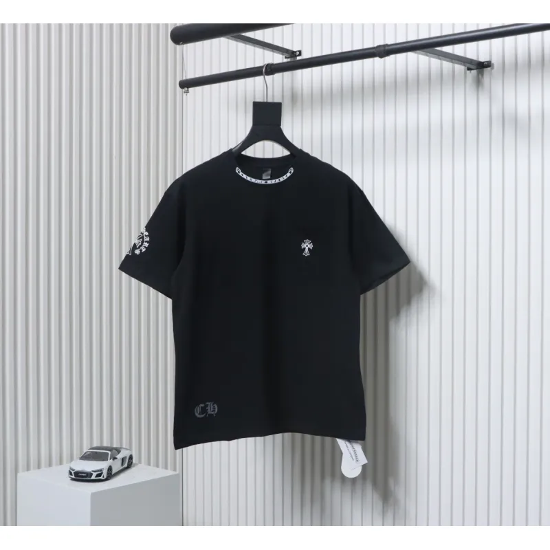 Chrome Hearts Neckline Sanskrit Short Sleeve (Black)