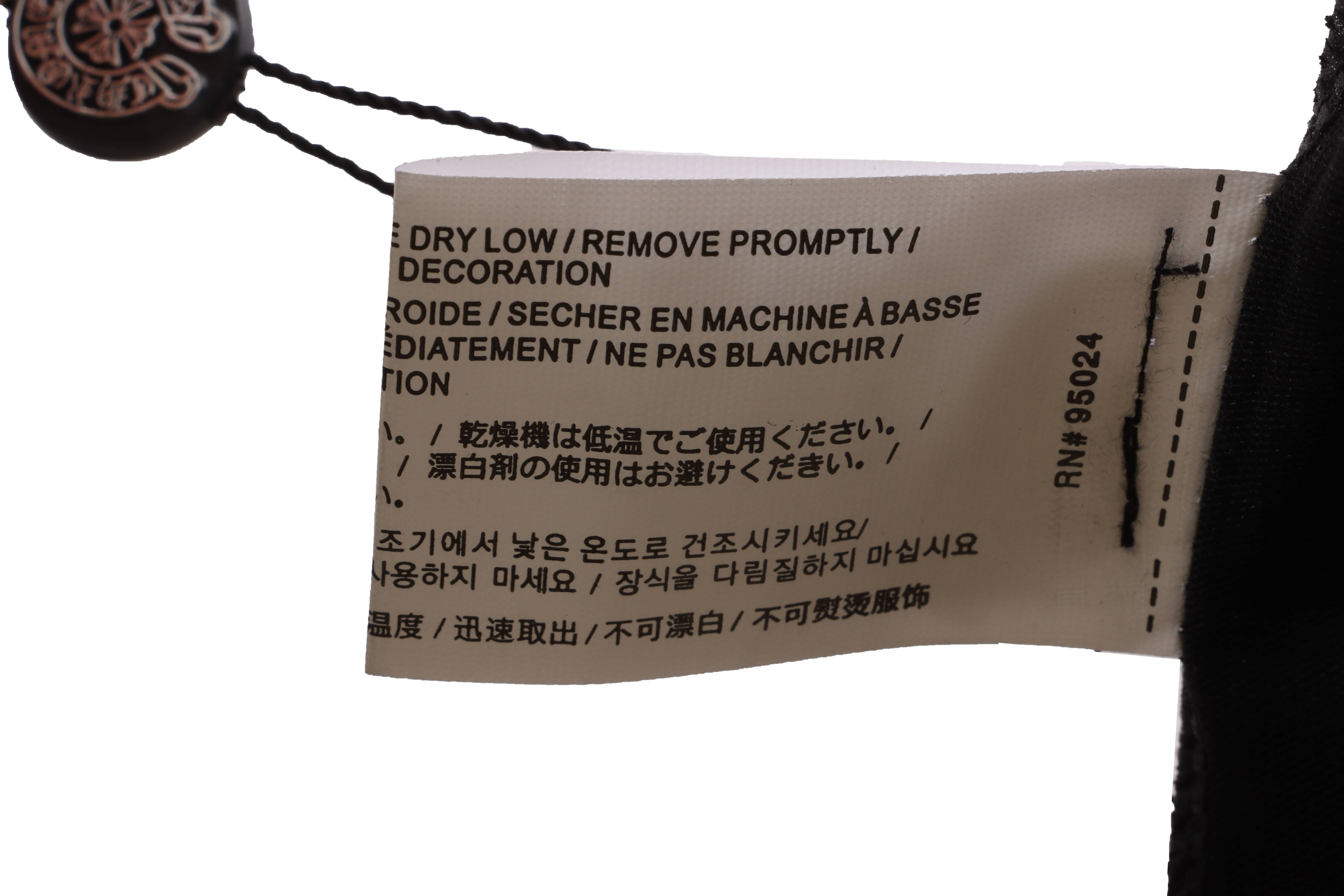 Chrome Heart Cross Sanskrit Scroll Diamond Short Sleeve Black