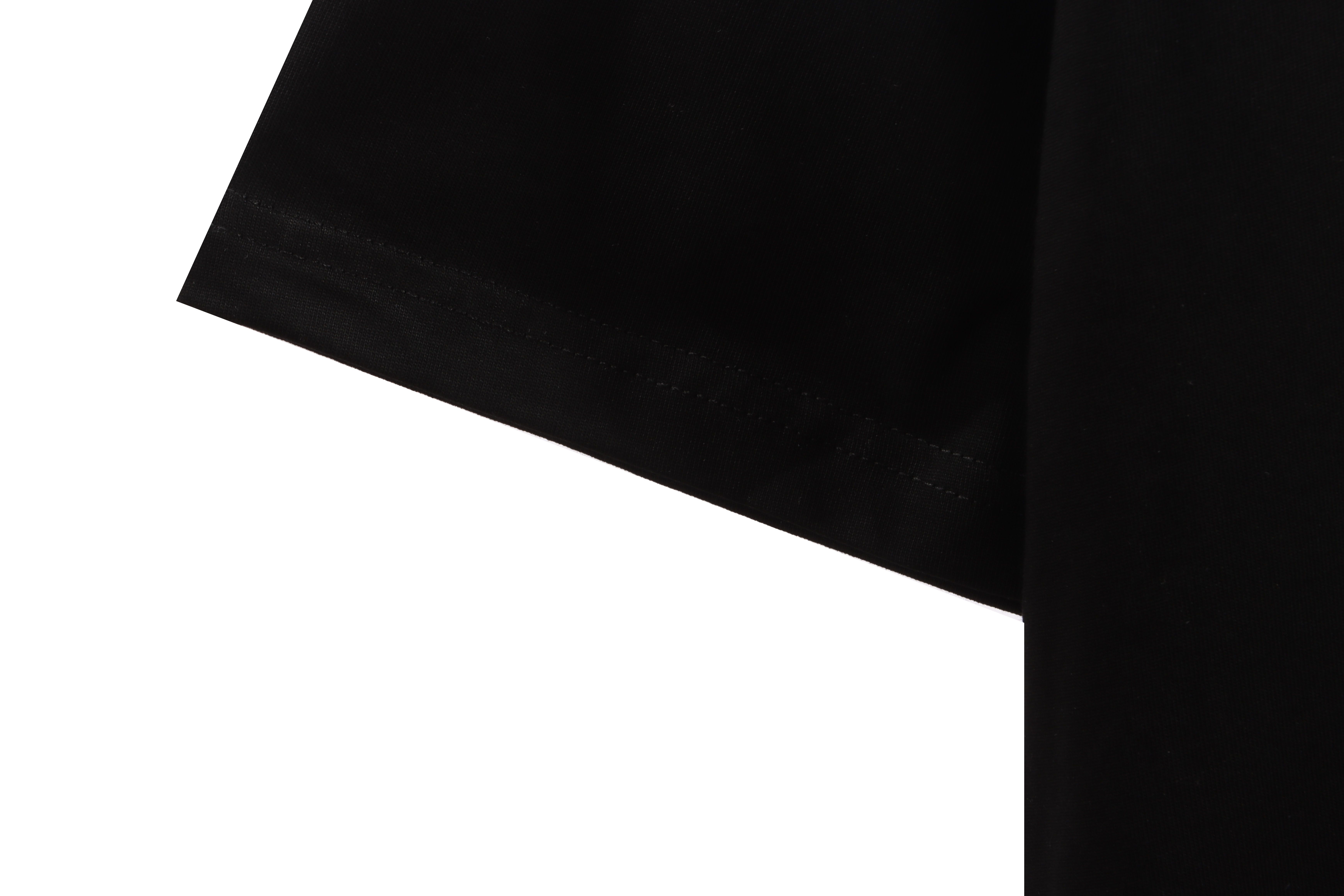 Chrome Heart Cross Sanskrit Scroll Diamond Short Sleeve Black