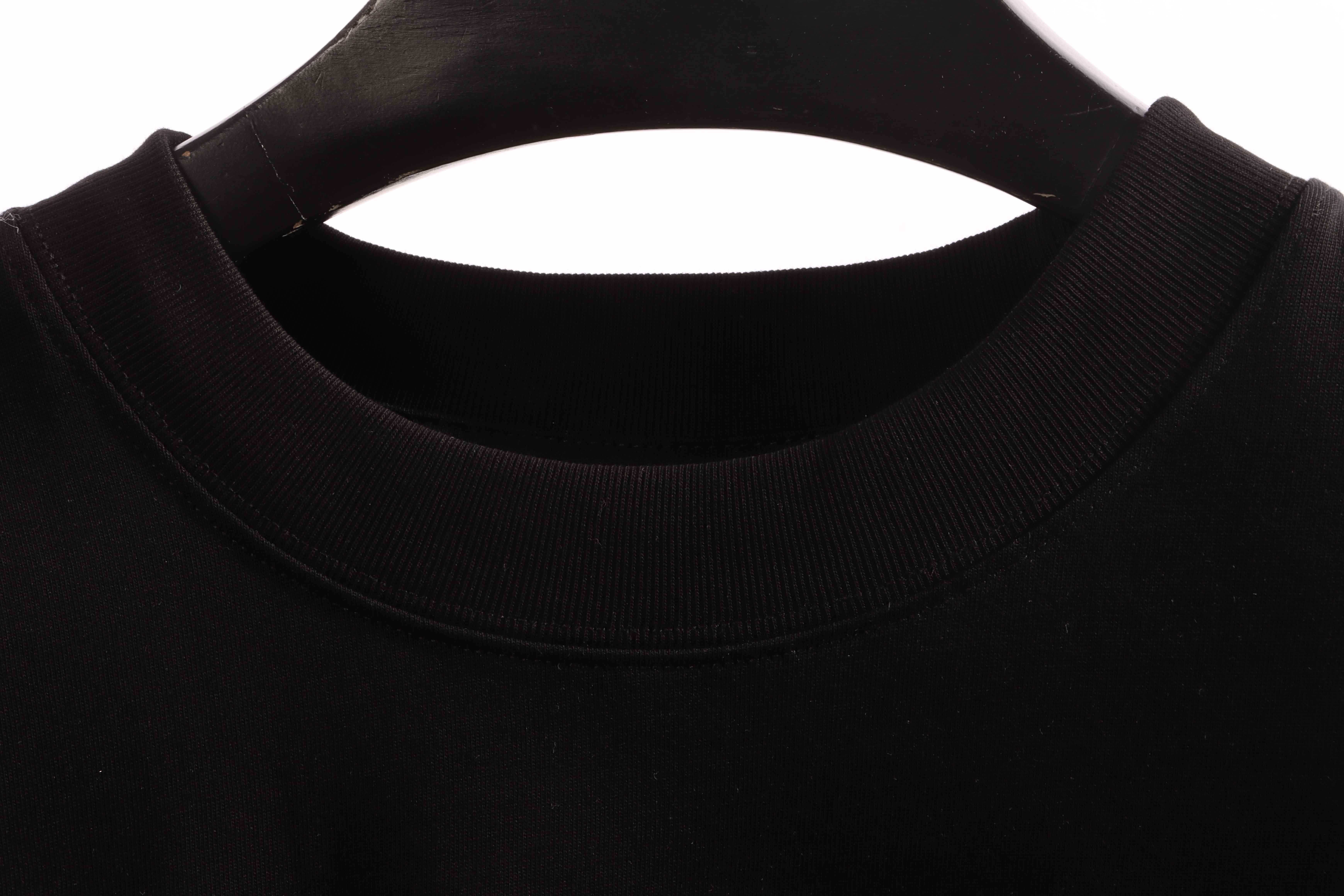 Chrome Heart Cross Sanskrit Scroll Diamond Short Sleeve Black