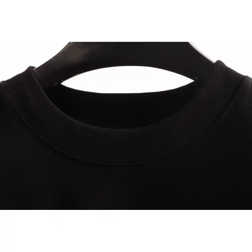 Chrome Heart Cross Sanskrit Scroll Diamond Short Sleeve Black