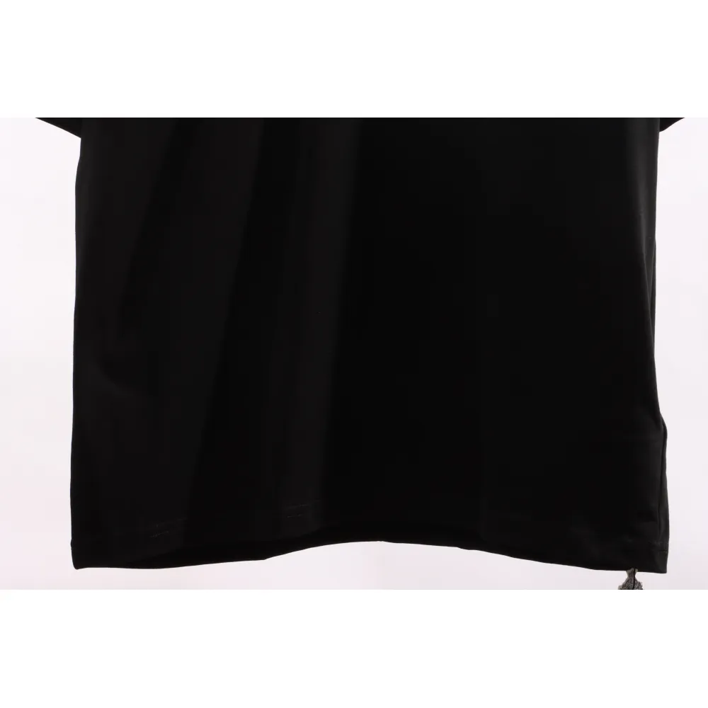 Chrome Heart Cross Sanskrit Scroll Diamond Short Sleeve Black