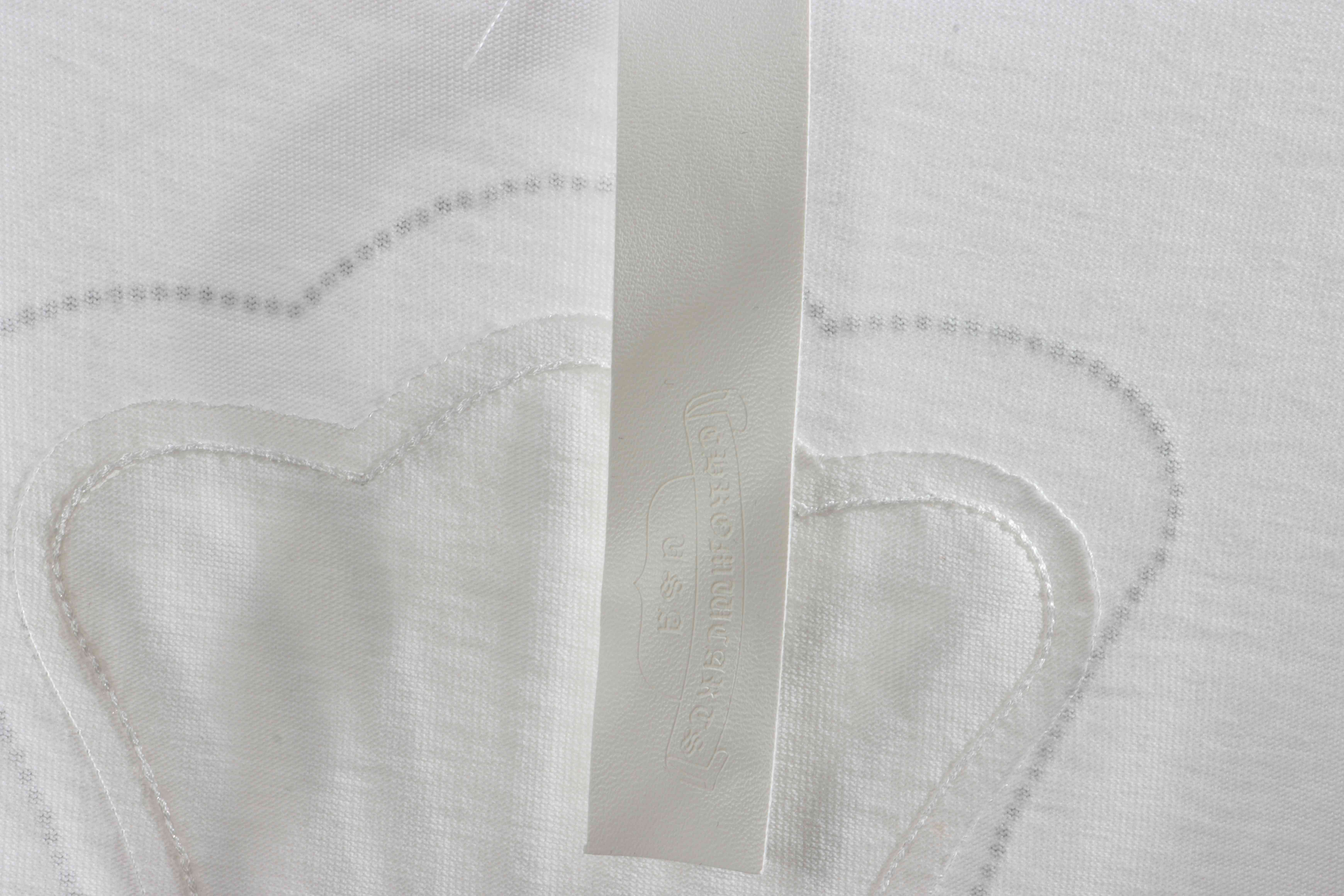 Chrome Heart Cross Sanskrit Scroll Diamond Short Sleeve White