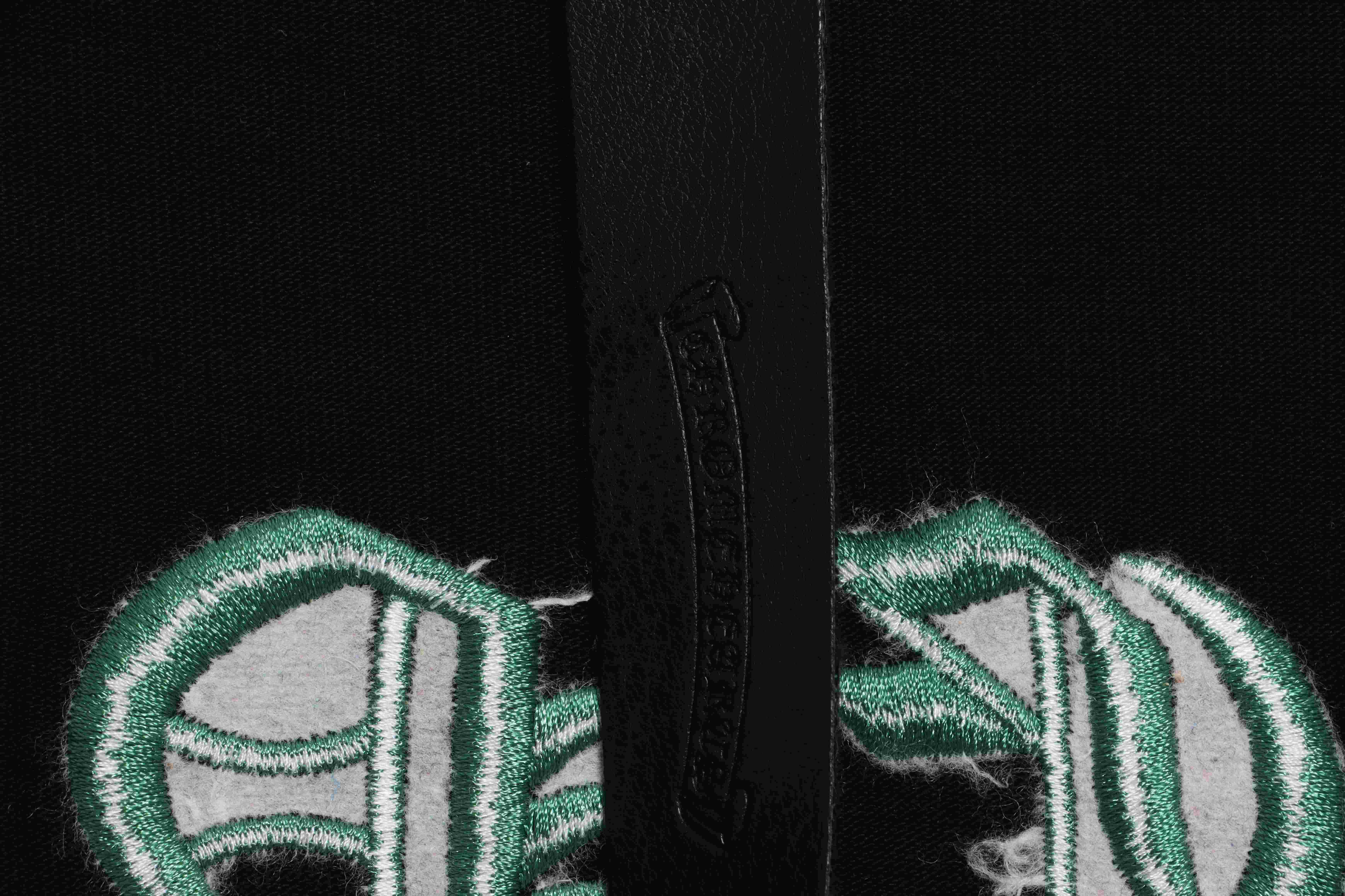 Chrome Heart Melt Print Sanskrit Embroidered Short Sleeve Black