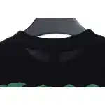 Chrome Heart Melt Print Sanskrit Embroidered Short Sleeve Black