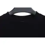 Chrome Heart Melt Print Sanskrit Embroidered Short Sleeve Black