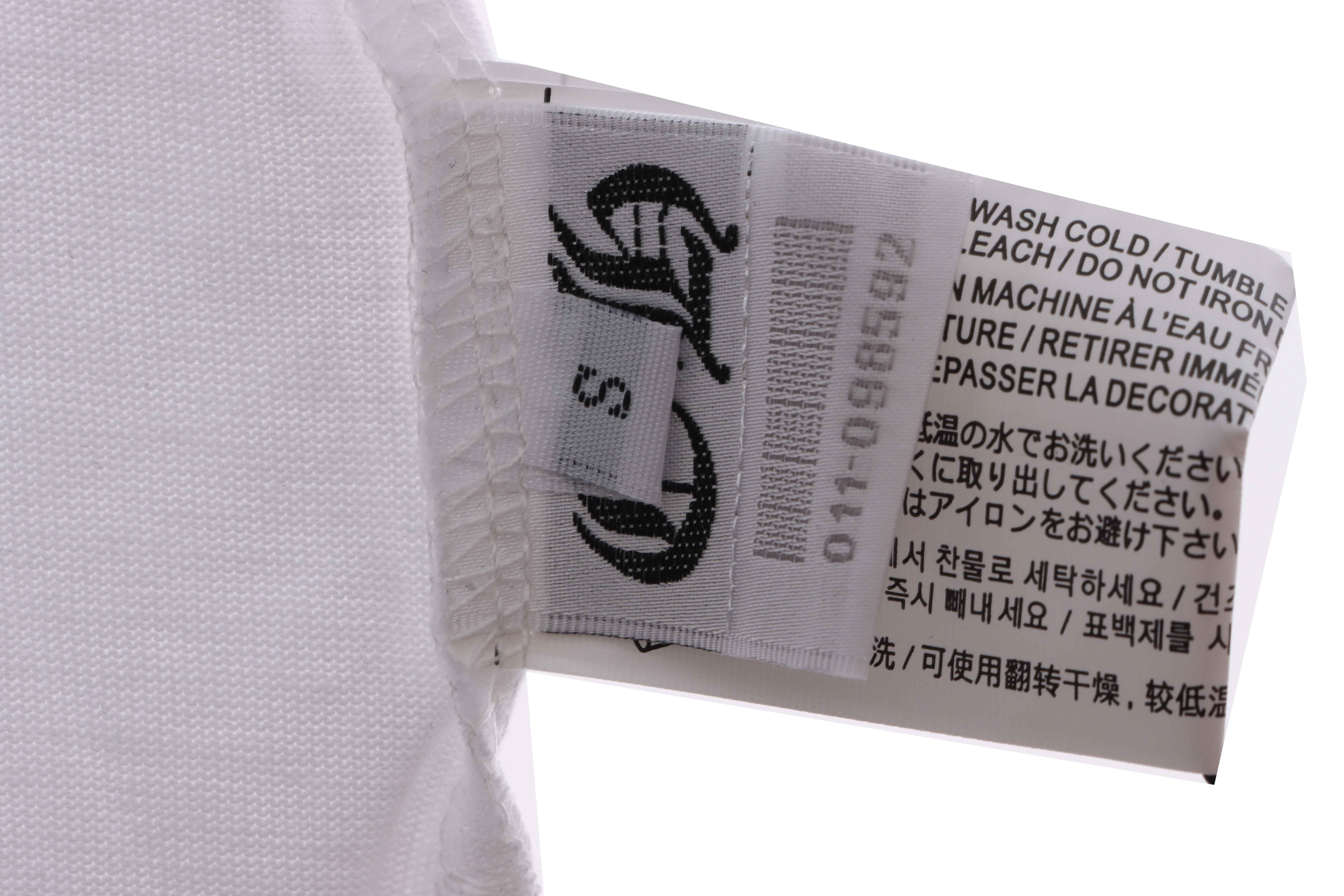 Chrome Heart Melt Print Sanskrit Embroidery Short Sleeve White