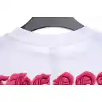 Chrome Heart Melt Print Sanskrit Embroidery Short Sleeve White