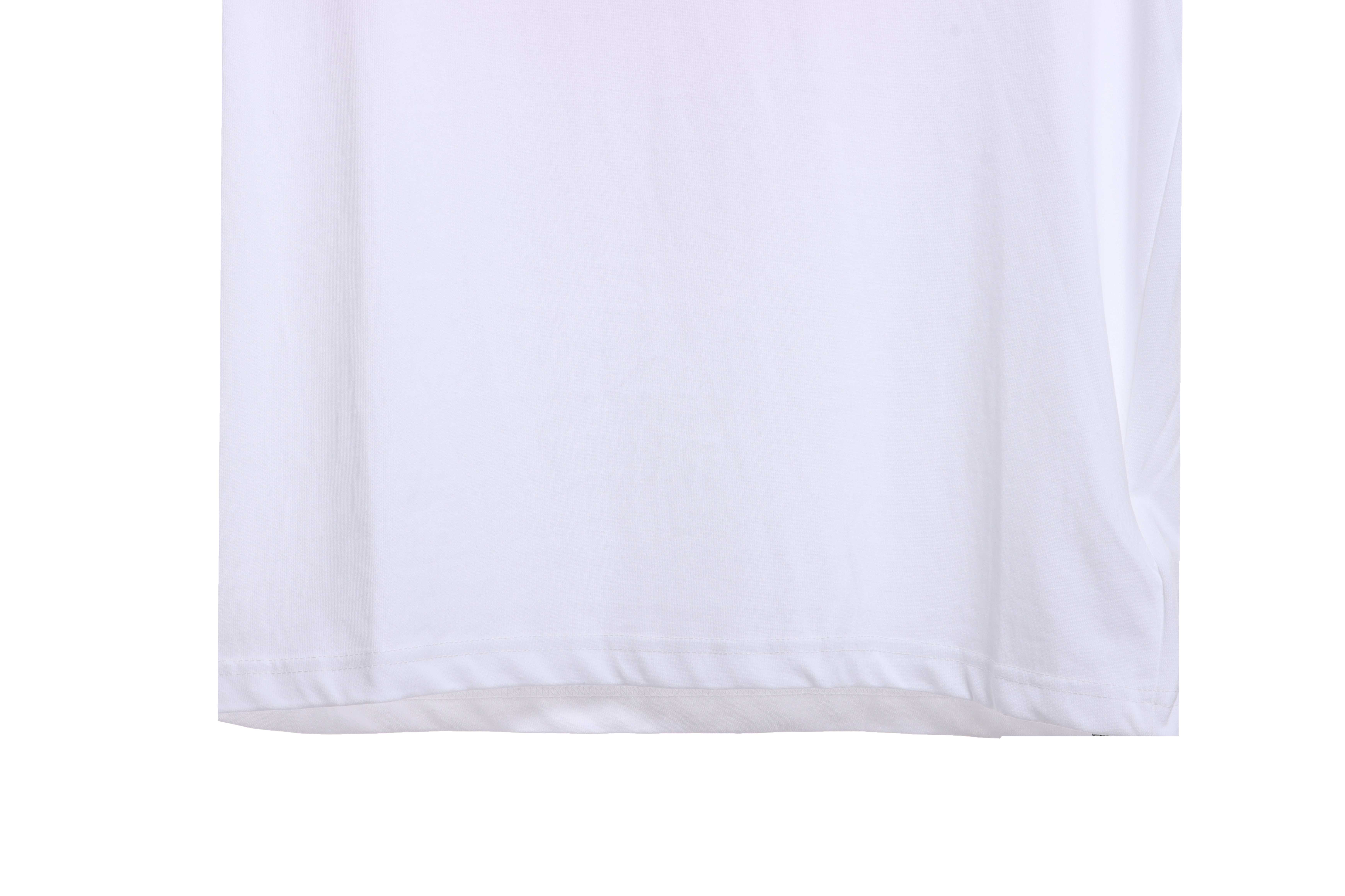 Chrome Heart Melt Print Sanskrit Embroidery Short Sleeve White