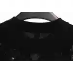 Chrome Heart Neckline Cross Rhinestone Short Sleeves Black
