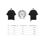 Chrome Hearts 2024ss new metal cross star diamond couple casual short-sleeved T-shirt black