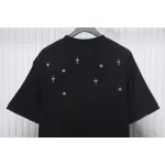 Chrome Hearts 2024ss new metal cross star diamond couple casual short-sleeved T-shirt black
