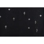 Chrome Hearts 2024ss new metal cross star diamond couple casual short-sleeved T-shirt black