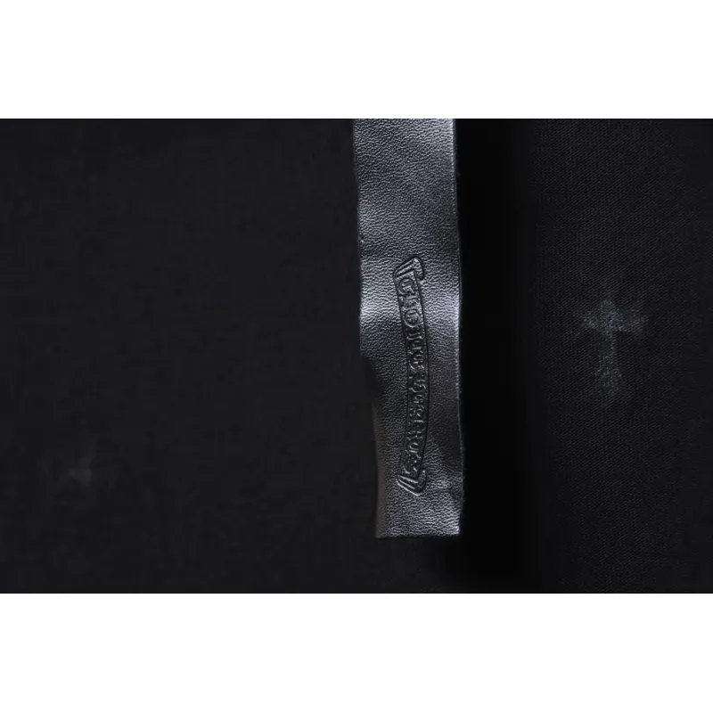Chrome Hearts 2024ss new metal cross star diamond couple casual short-sleeved T-shirt black